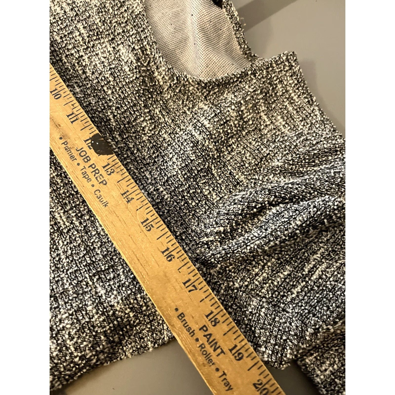Ann Taylor Ann Taylor Tweed Layered Pullover Blouse Size M Gray Cotton Medium Women's TWEED Layered City Workwear Modern Size M / US 6-8 / IT 42-44 - 5 Thumbnail