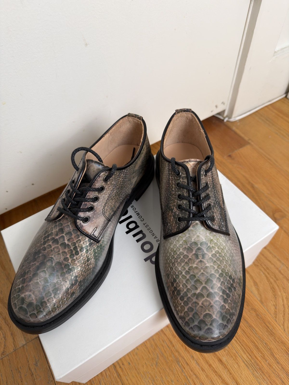 Doublet Trompe L'oeil Snakeskin Derbies Size US 8.5 / EU 41-42 - 3 Thumbnail