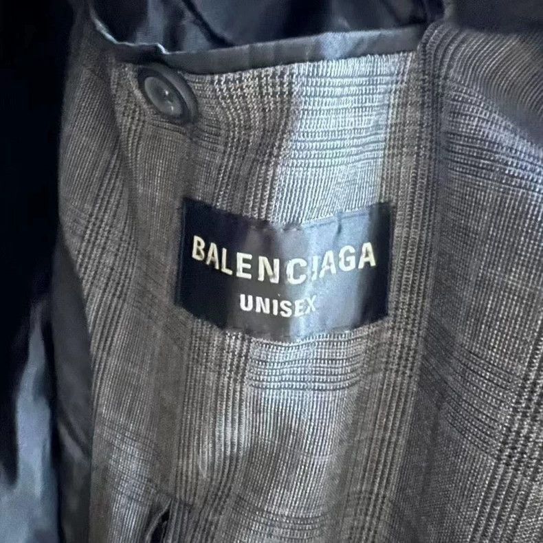 Balenciaga Gray Graffiti Print Single Button Suit Jacket-2506 Size US M / EU 48-50 / 2 - 4 Thumbnail