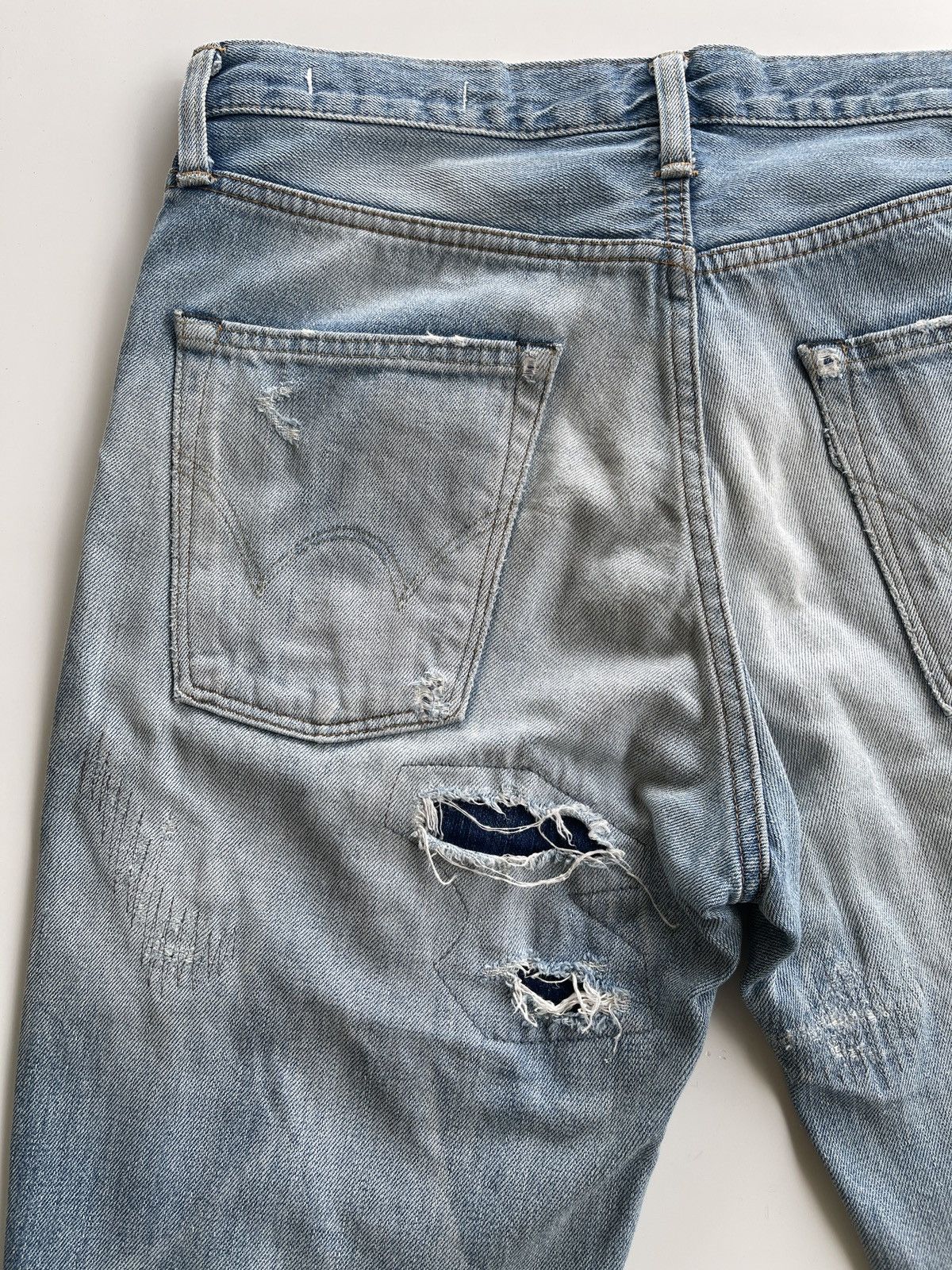 Vintage Vintage Edwin Sashiko Boro Distressed Jeans Size US 32 / EU 48 - 10 Thumbnail