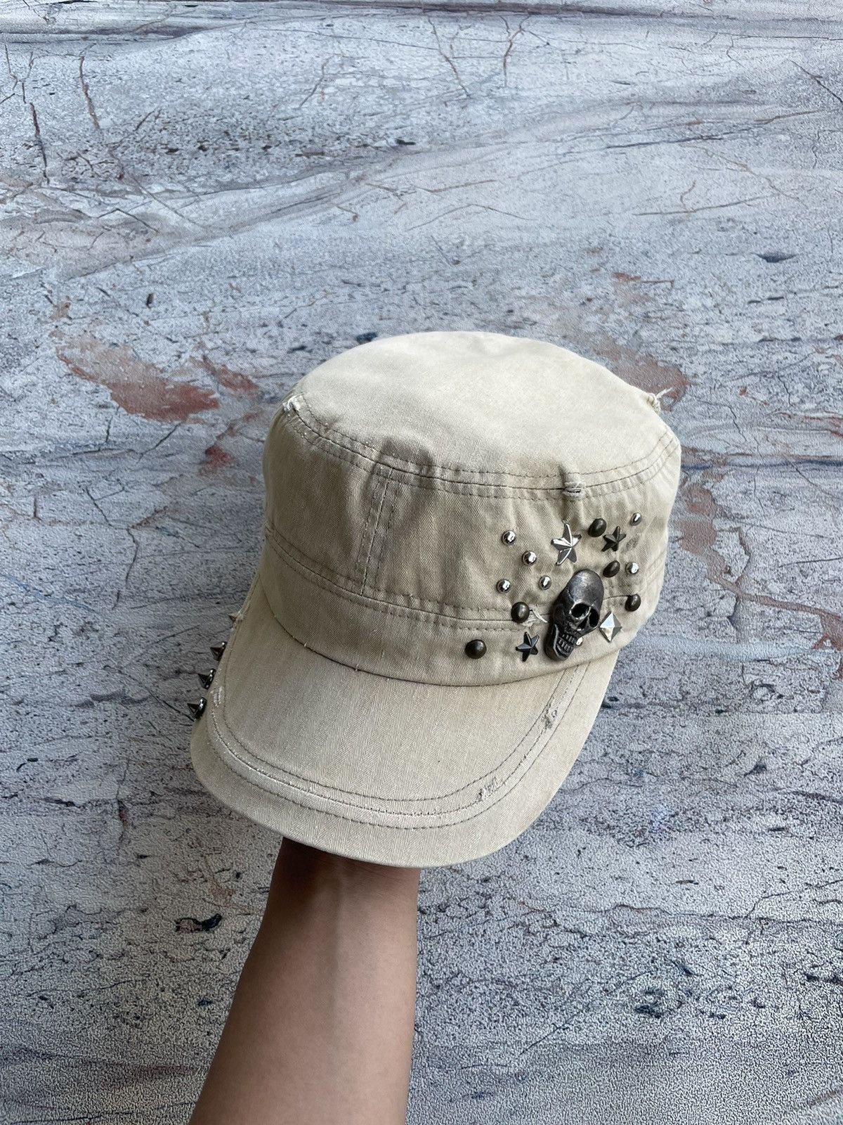Skull Studded Patrol Cadet Hat lgb ifsix