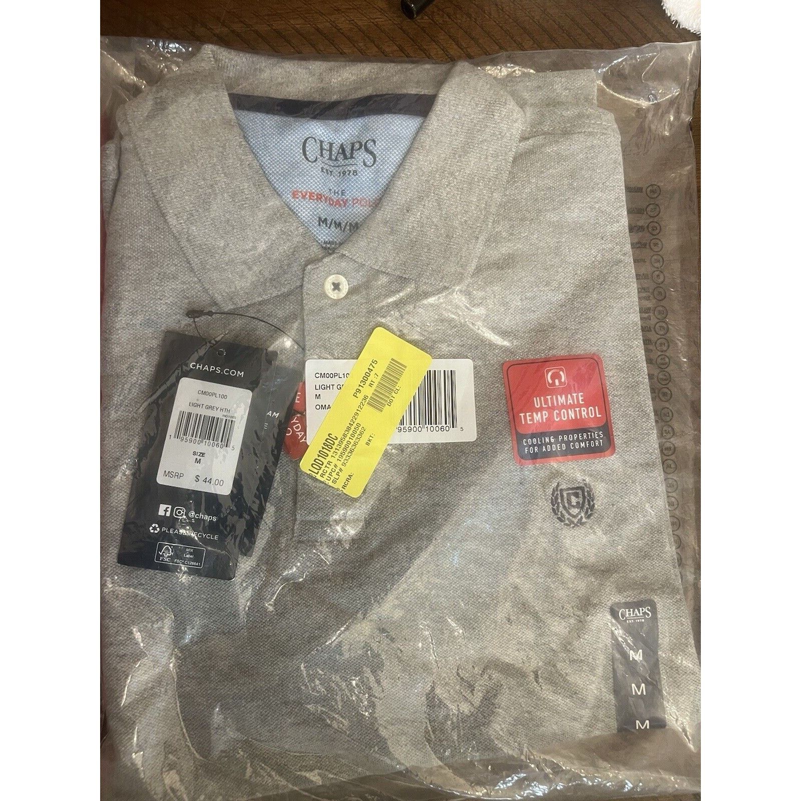 Chaps CHAPS POLO GOLF SHIRT MENS RED & GRAY MEDIUM LOT OF 2 Size US M / EU 48-50 / 2 - 5 Thumbnail