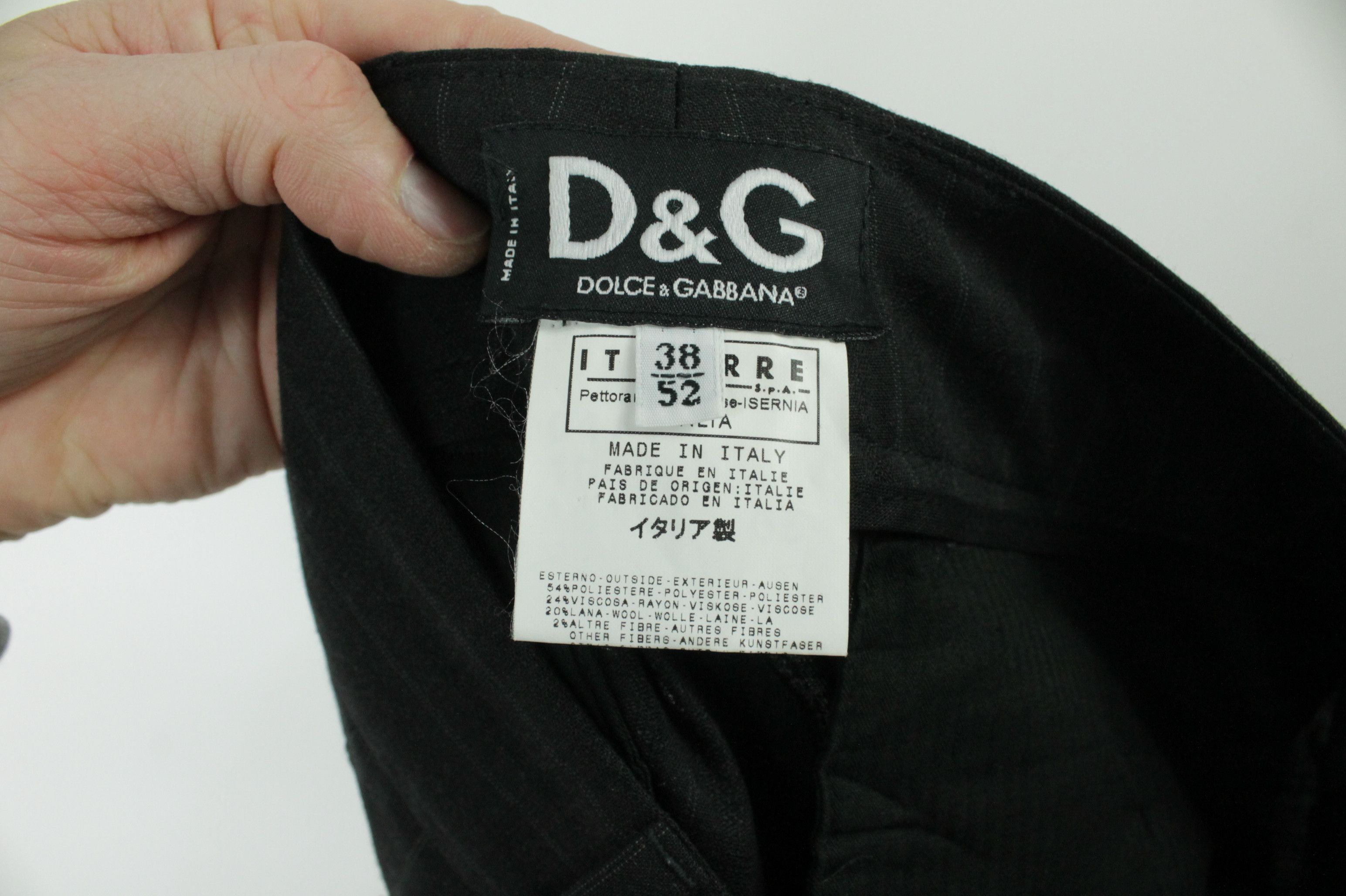 Dolce & Gabbana Dolce & Gabbana Striped Wool Formal Slim Fit Suit Men's Size 42R - 20 Thumbnail