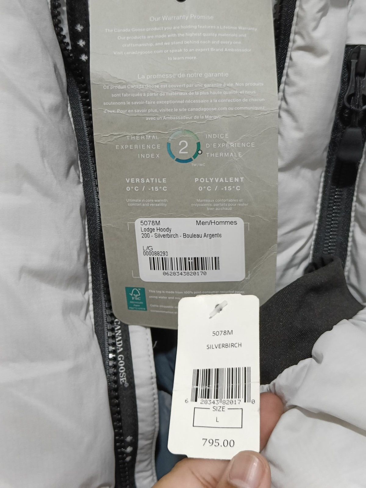 Canada Goose CANADA GOOSE (SILVER BRICH) Size US L / EU 52-54 / 3 - 13 Thumbnail