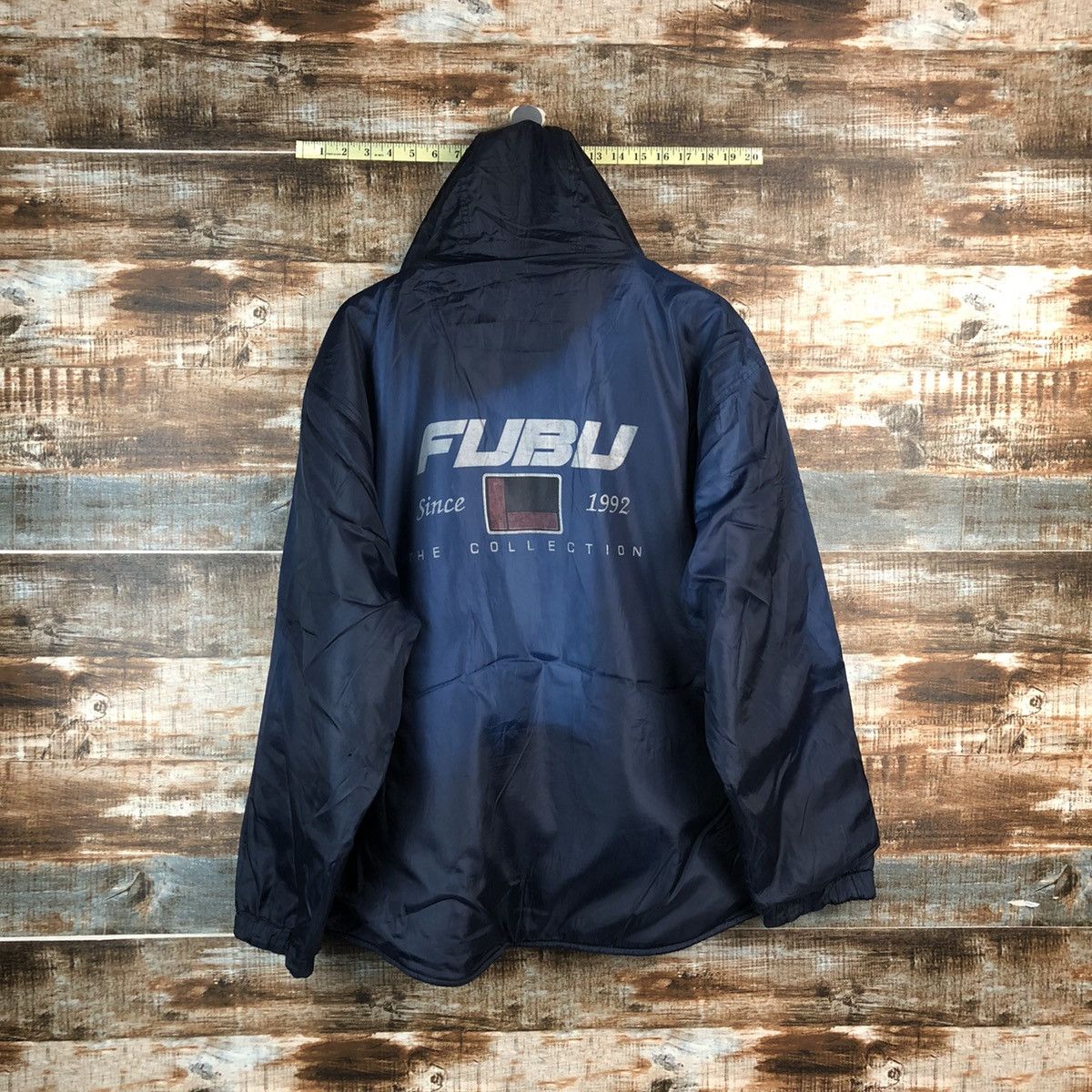 Fubu Fubu Sports Dark blue Hoodie windbreaker #A2369 Size US XL / EU 56 / 4 - 1 Thumbnail