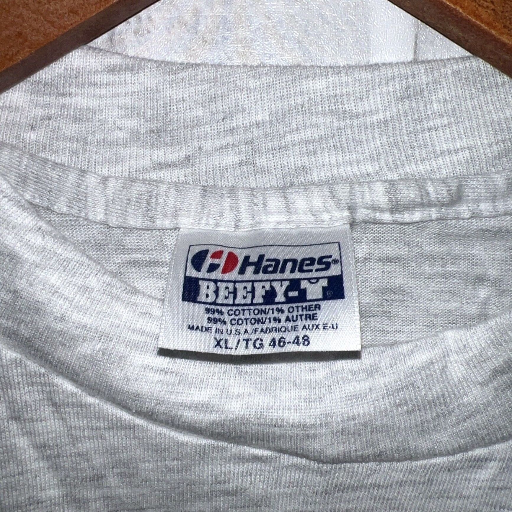 Hanes VINTAGE Hanes Beefy-T Gray Stitch Disney T-Shirt Mens XL Regular Size Star Theme Size US XL / EU 56 / 4 - 5 Thumbnail