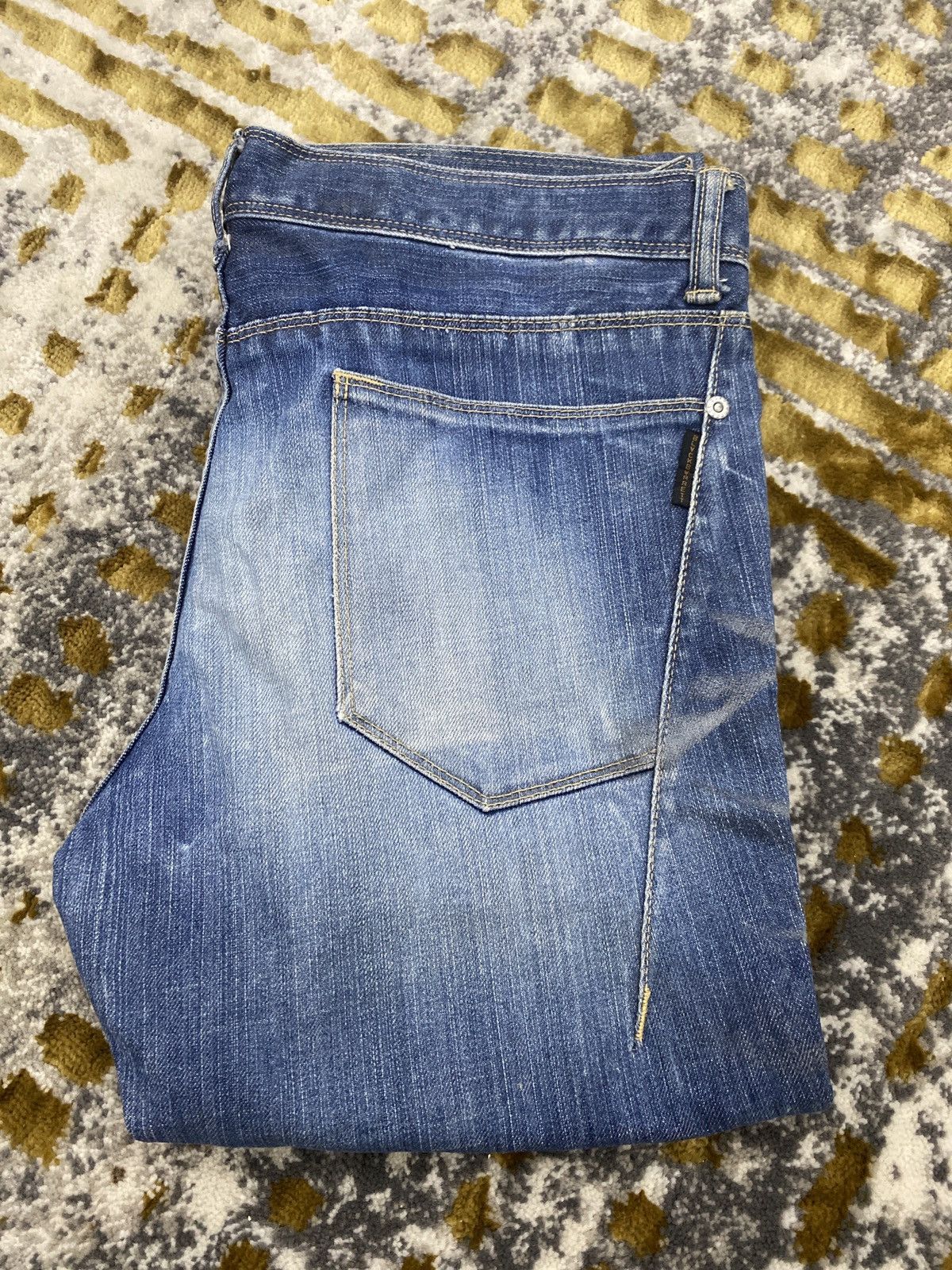 Neil Barrett NEIL BARRET RIPPED JEANS SLIM TYPE, STRIPE DISTRESS RARE Size US 32 / EU 48 - 9 Thumbnail