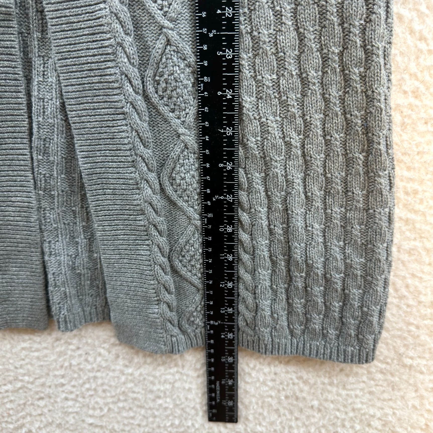 Vintage VINTAGE Y2K Sweater Top Cardigan Long Tunic Cable Knit Grunge Boho M Grey/Cotton Eight Eight Eight Mens Size M / US 6-8 / IT 42-44 - 7 Thumbnail