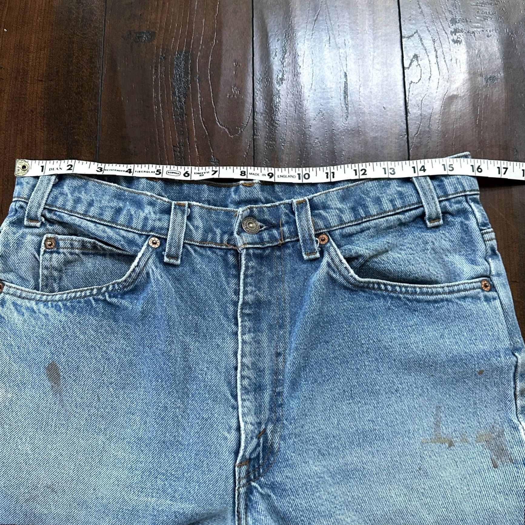 Levi's VINTAGE Levi's 517 Jeans Men Bootcut 34x31 USA Orange Tab Blue Denim 80s 1990s Flare Authentic Leather Patch Mens Bottoms Size US 34 / EU 50 - 7 Thumbnail