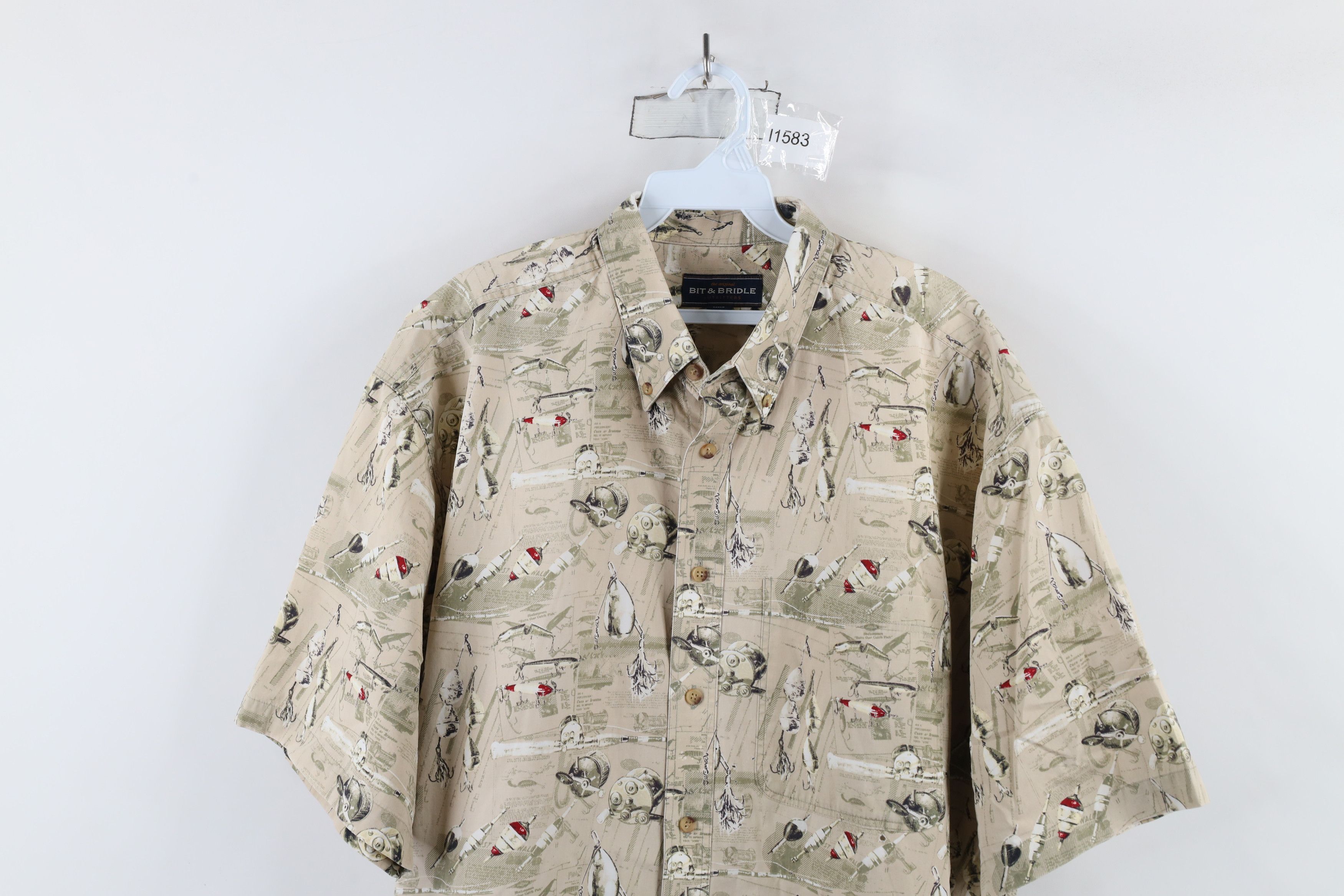 Vintage Vintage 90s Streetwear All Over Print Button Down Shirt Size US L / EU 52-54 / 3 - 2 Thumbnail