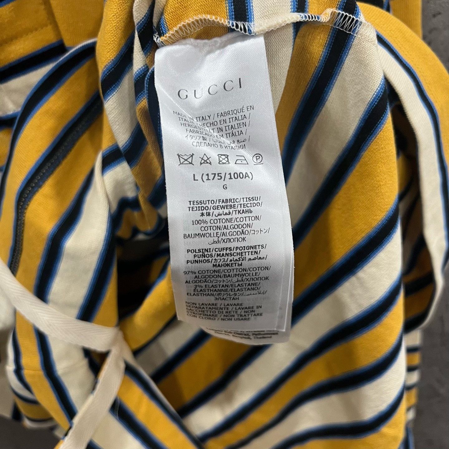 Gucci Gucci Stripe Back Logo Long Sleeve Polo Size US L / EU 52-54 / 3 - 6 Thumbnail