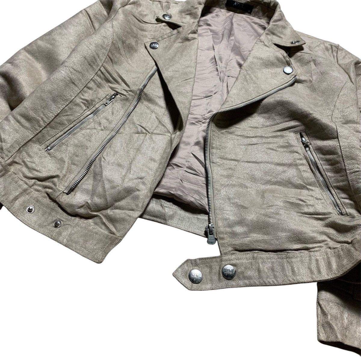 Vintage Azul Primera By Moussy Suede Asymmetrical Jacket Size US M / EU 48-50 / 2 - 5 Thumbnail