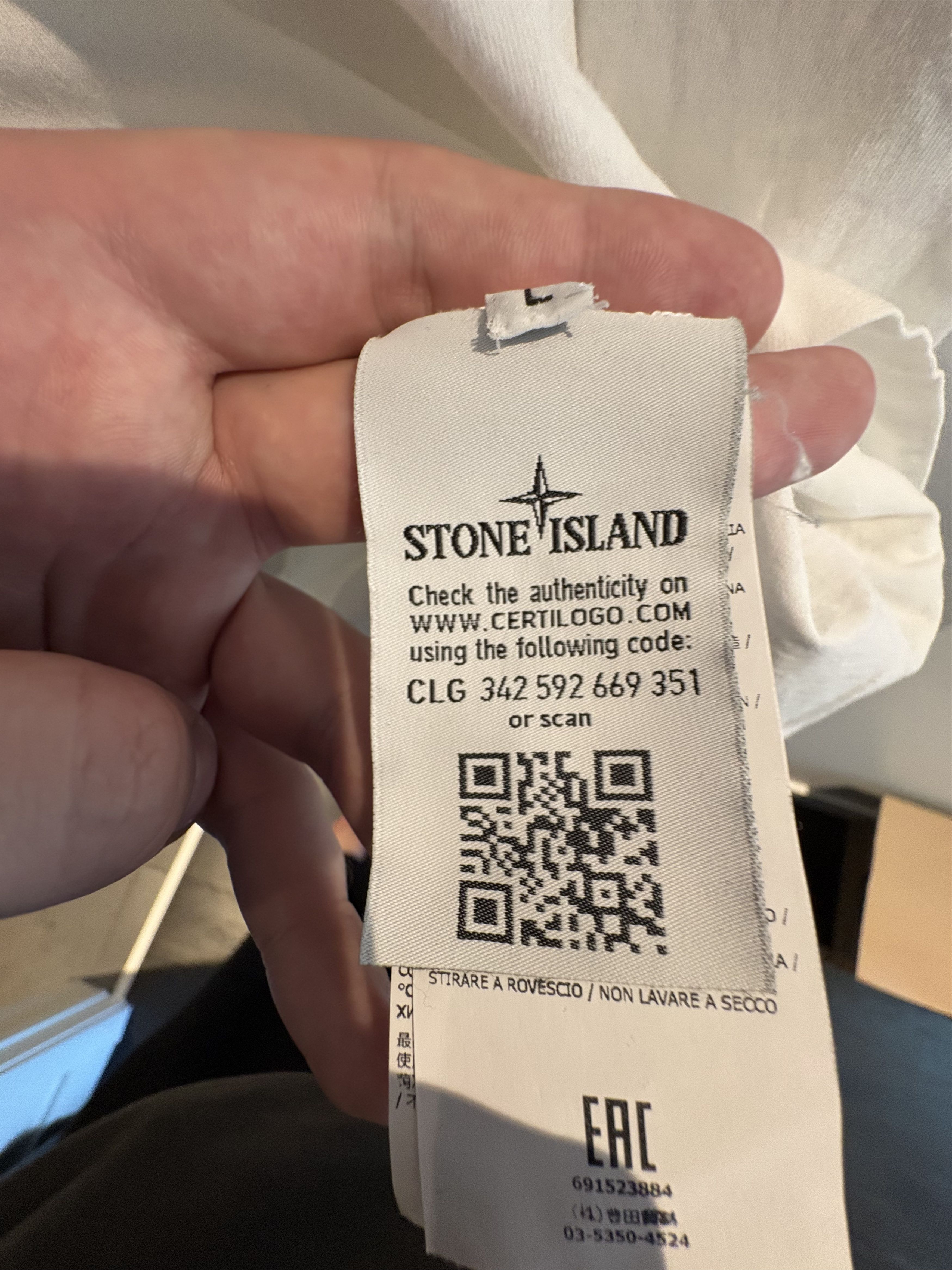 Stone Island White Stone Island Long Sleeve Size US L / EU 52-54 / 3 - 3 Thumbnail