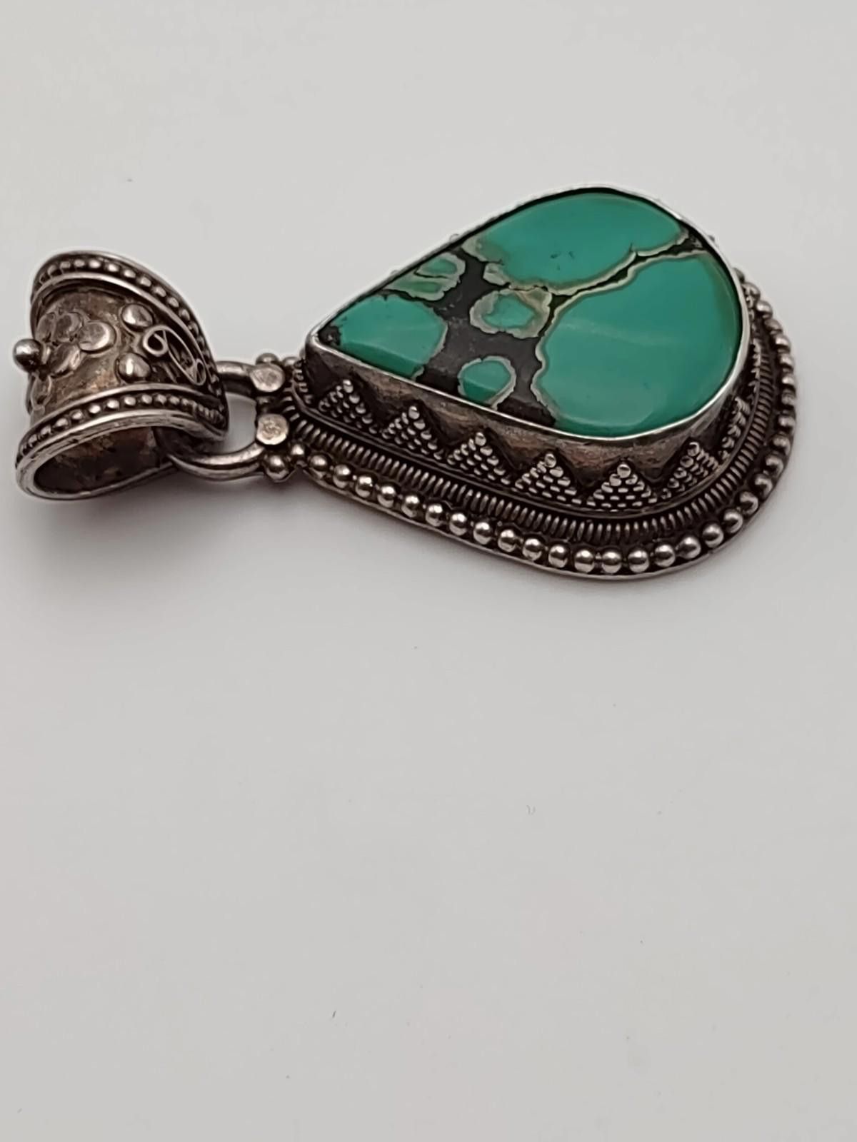 Other Large Southwestern Turquoise Silver Pendant Artisan 42.11g Size ONE SIZE - 3 Thumbnail