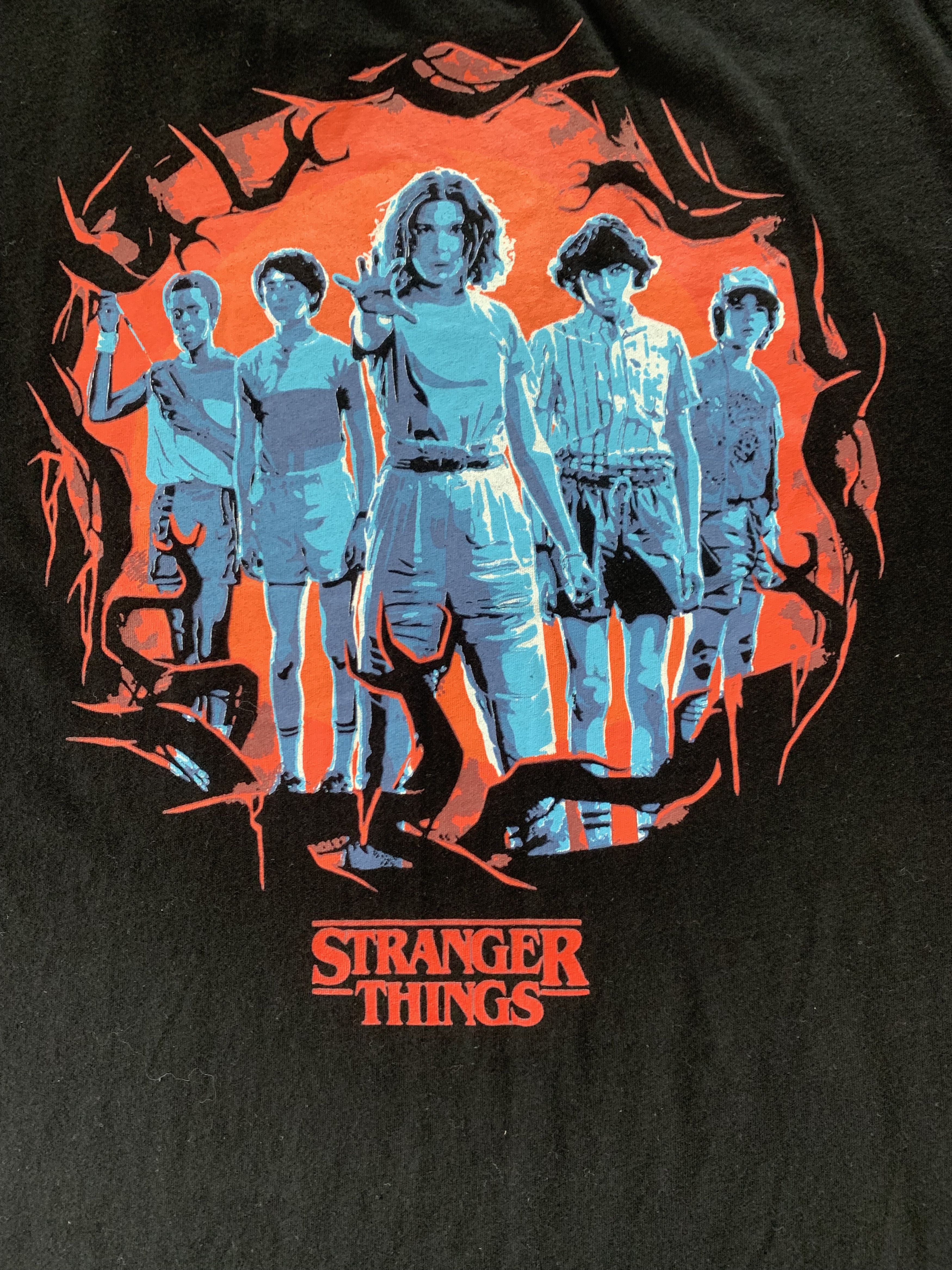 Other Stranger Things Black Printed T Shirt Size US XXL / EU 58 / 5 - 6 Thumbnail