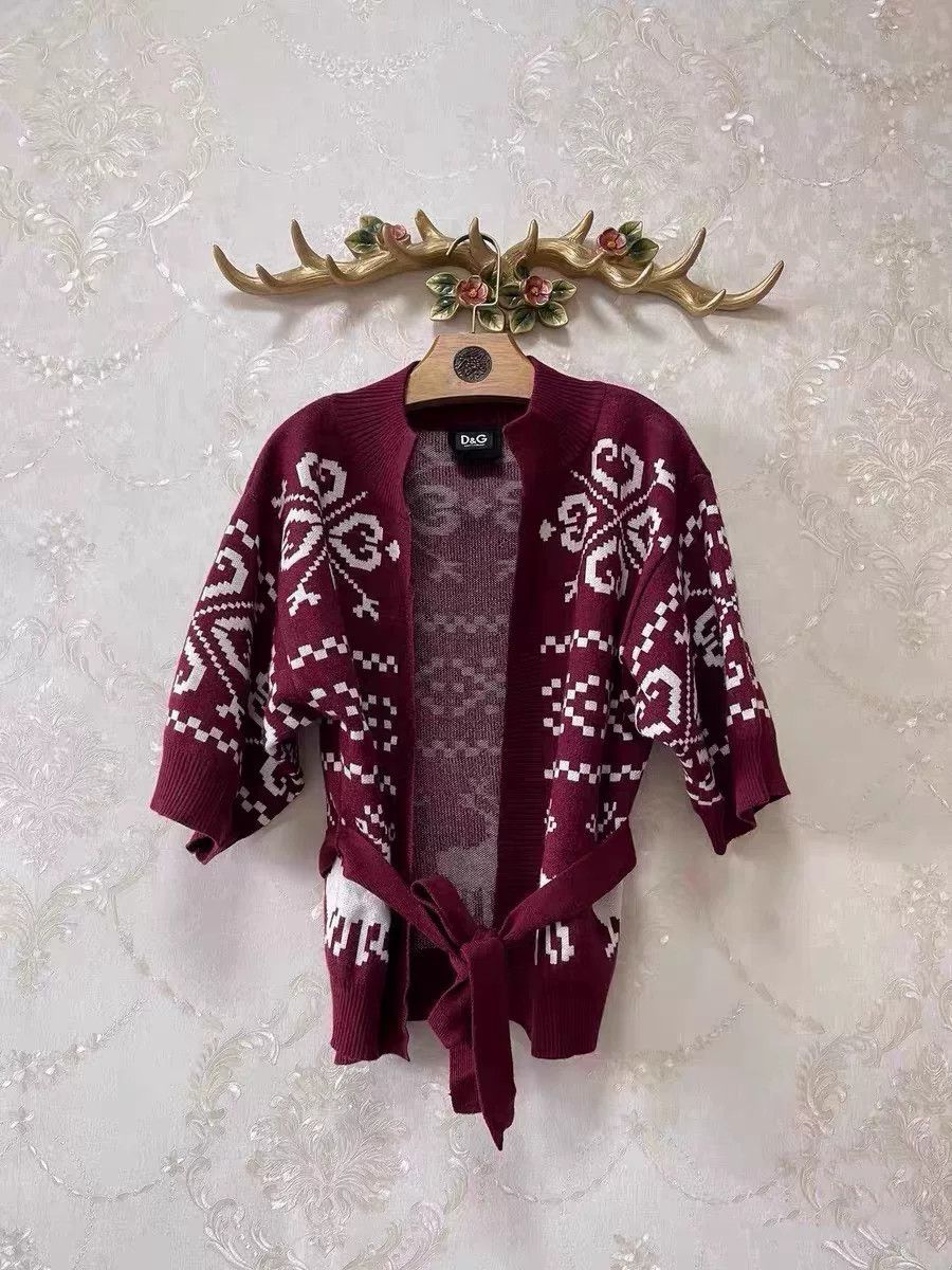 Dolce & Gabbana DG Runway Wool Nordic Christmas Cardigan Size M / US 6-8 / IT 42-44 - 1 Thumbnail
