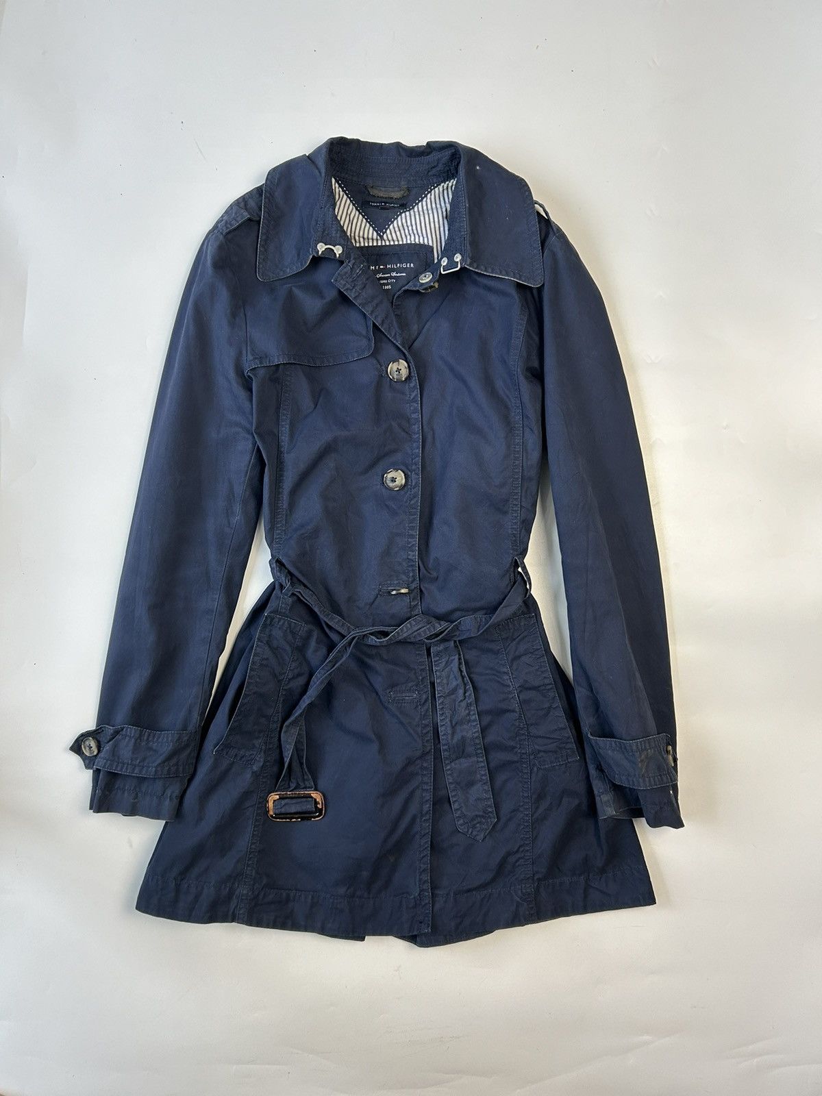 Japanese Brand × Tommy Hilfiger TOMMY HILFIGER BUTTON UP LONG JACKET Size XL / US 12-14 / IT 48-50 - 2 Thumbnail
