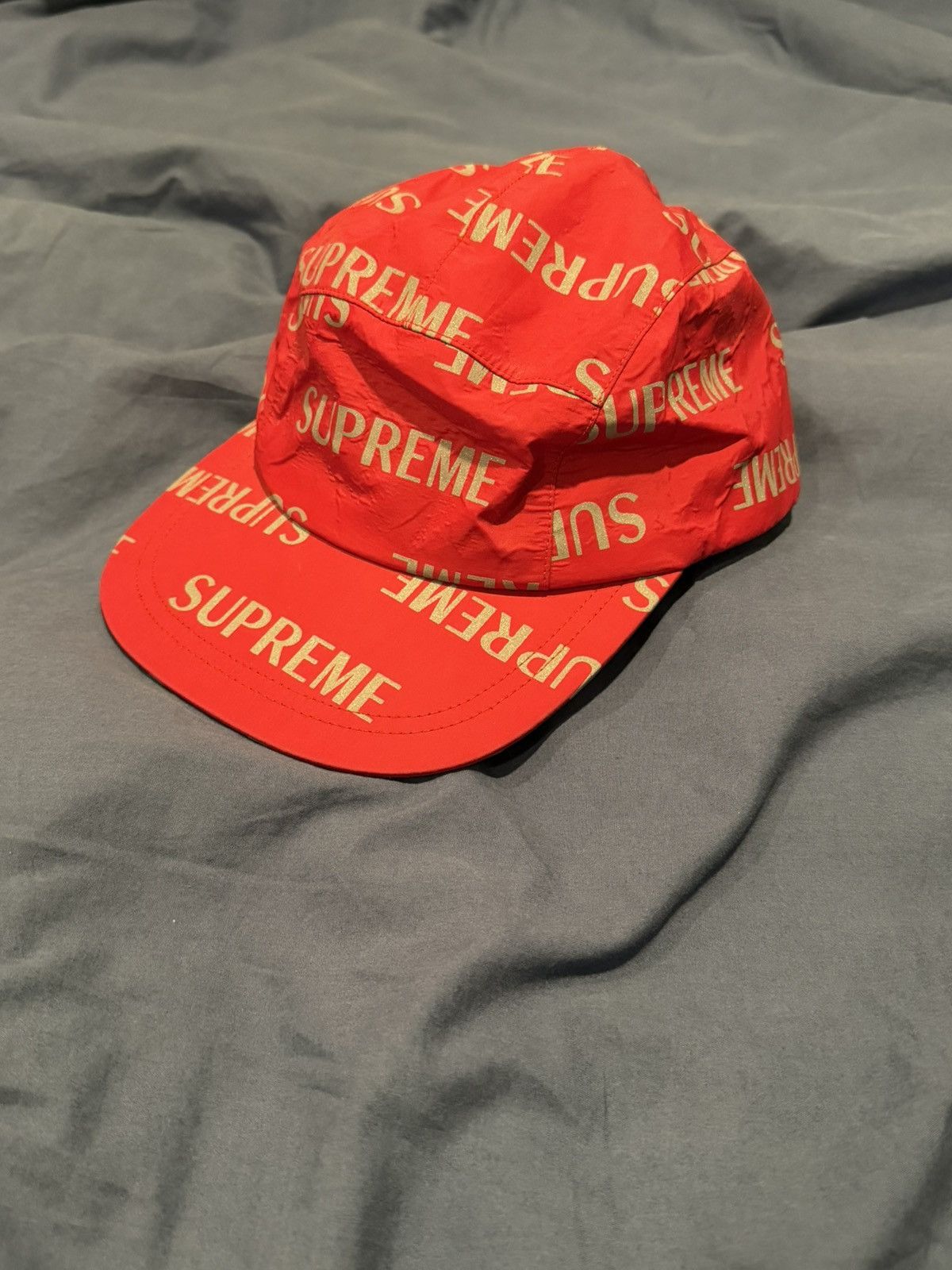 Supreme Supreme 3M Reflective Repeat Camp Cap Red SS16 Size ONE SIZE - 1 Thumbnail