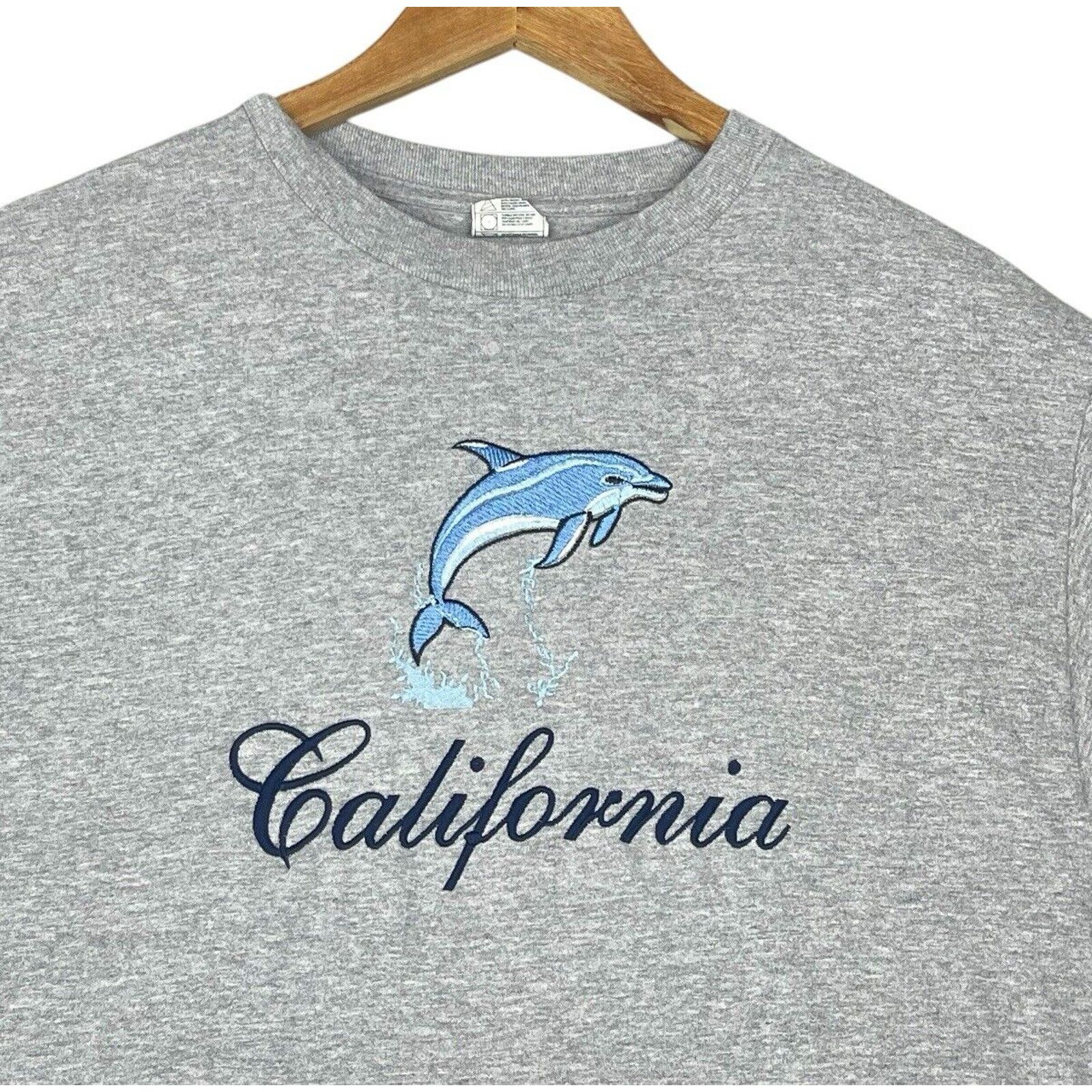 Alstyle Vintage Alstyle California Embroidered Dolphin T-Shirt 90s Size US M / EU 48-50 / 2 - 8 Thumbnail