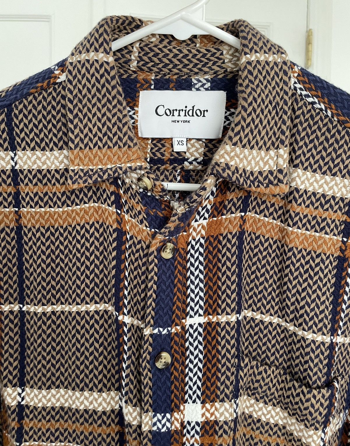 Corridor Acid Plaid long sleeve shirt Taupe