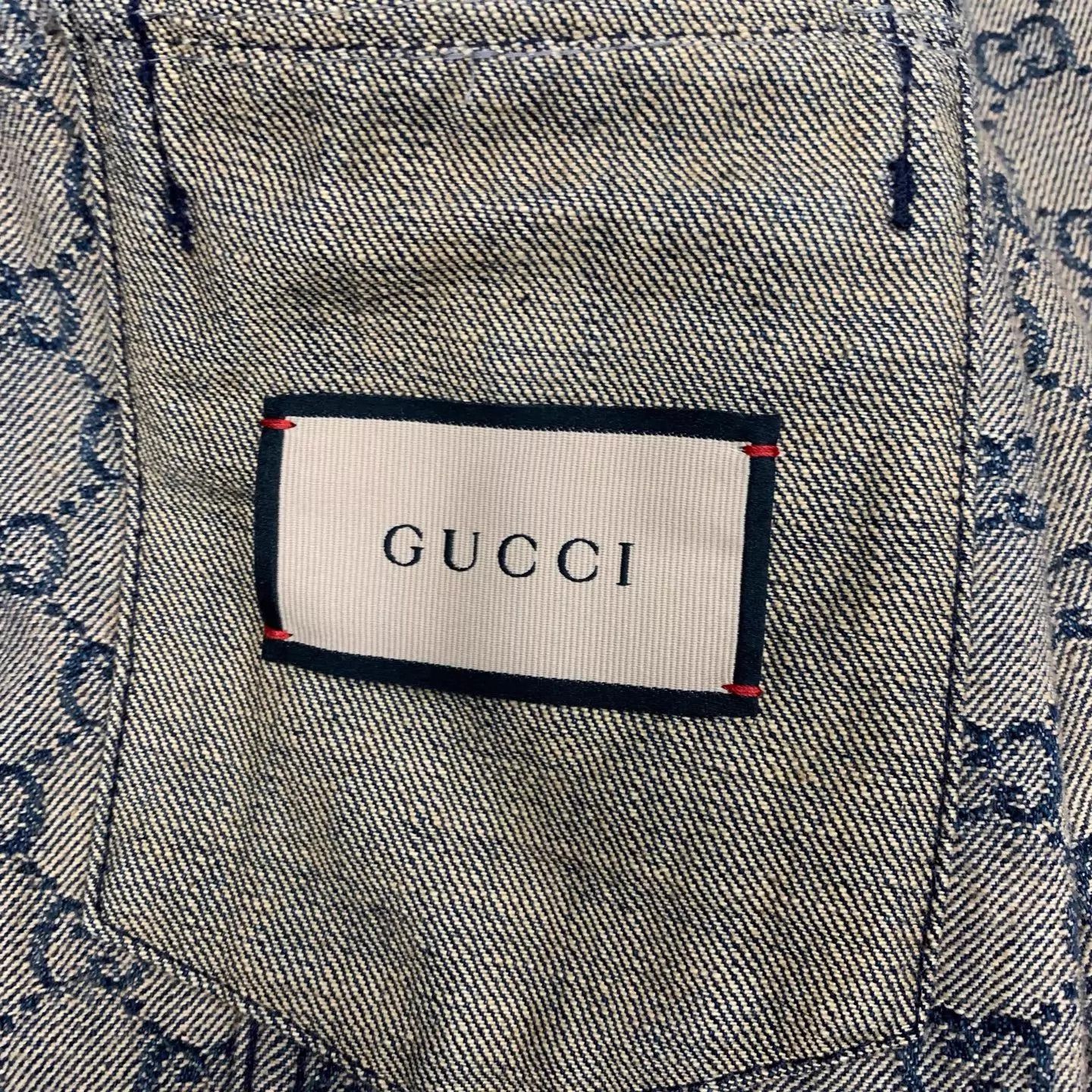 Gucci Gucci Blue GG All Over Denim Jacket 46 (98 New) Size US S / EU 44-46 / 1 - 6 Thumbnail
