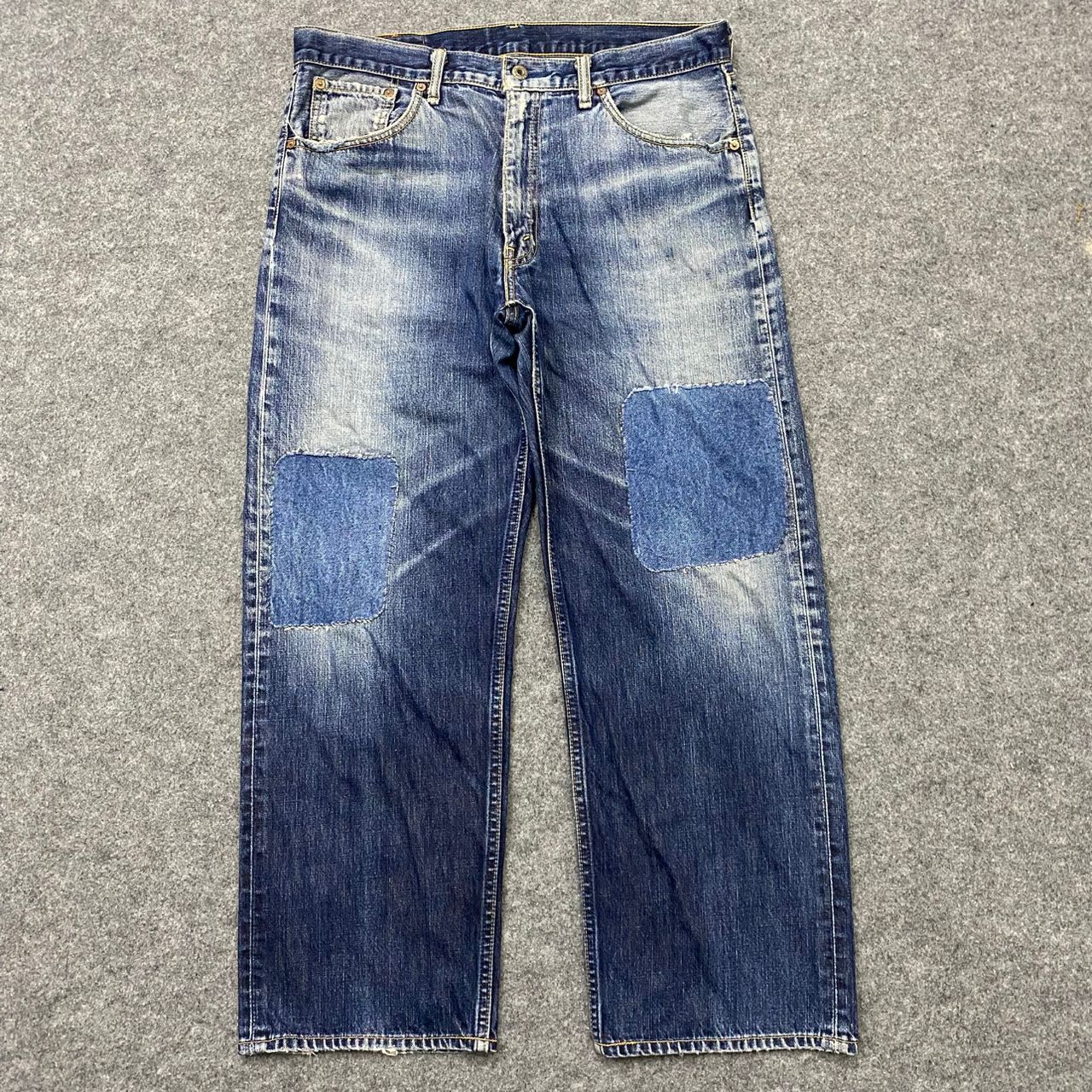 Levi's 💥Vintage Levis 503 Patchwork Denim Kurt Cobain Style Size US 36 / EU 52 - 2 Thumbnail