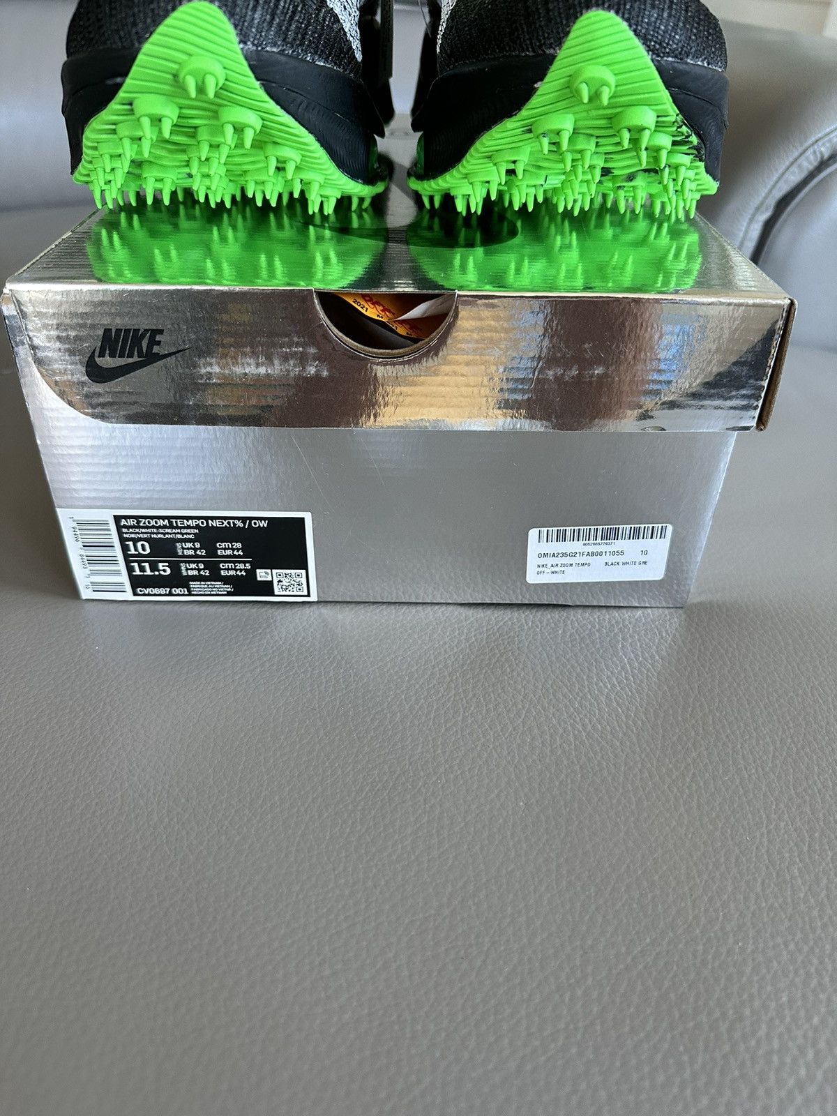 Nike × Off-White Off-White x Nike Air Zoom Tempo Next% Scream Green Size 10 Size US 10 / EU 43 - 8 Thumbnail