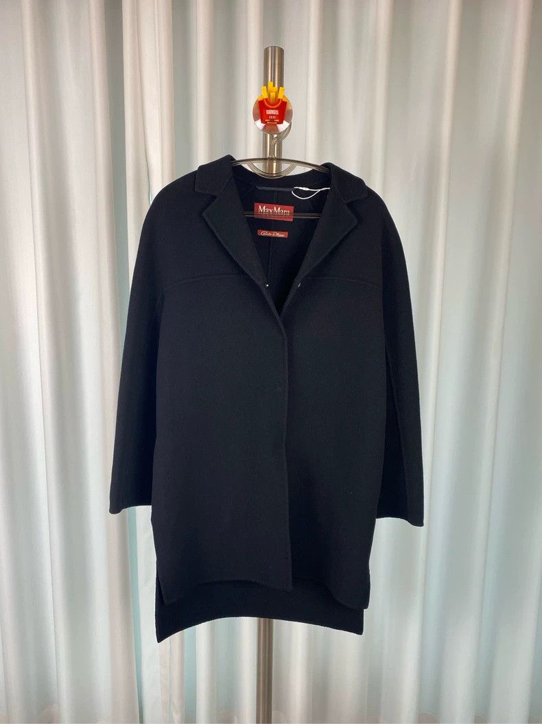 Max Mara MaxMara Black Long Sleeve Coat -dmc Size US S / EU 44-46 / 1 - 1 Thumbnail