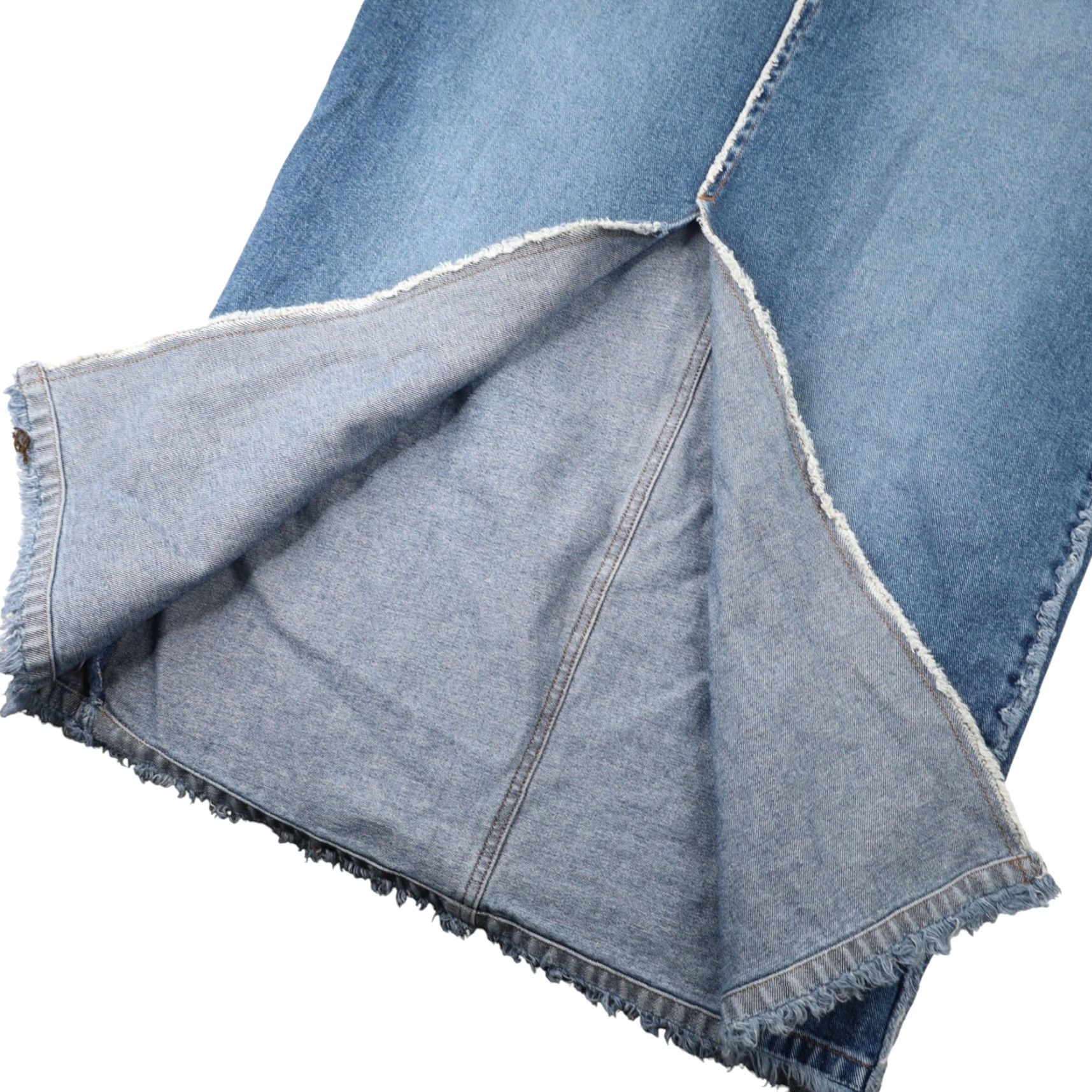 Denime VINTAGE Y2K Zana Di Denim Frayed Edge Maxi Skirt Blue Womens 11 Skirt Maxi Body Size 32" / US 10 / IT 46 - 5 Thumbnail