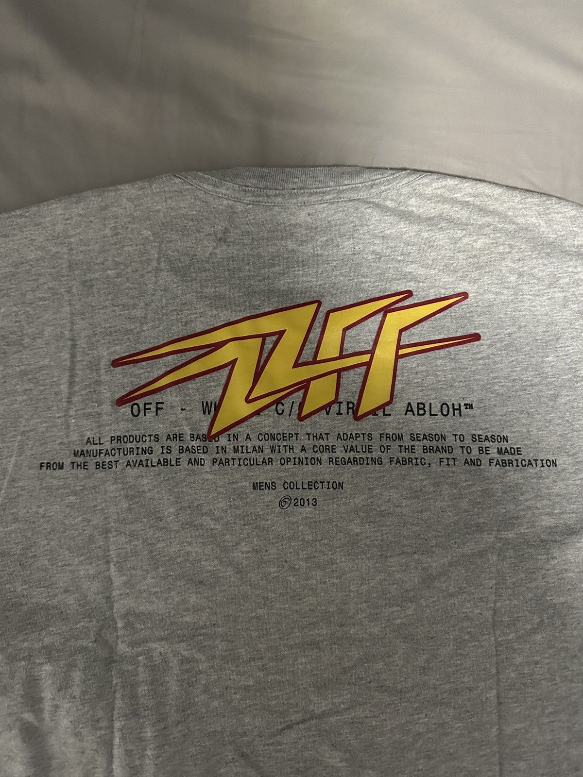 Off-White × Virgil Abloh Off white Grey Thunder Pivot Tee Size US M / EU 48-50 / 2 - 3 Thumbnail