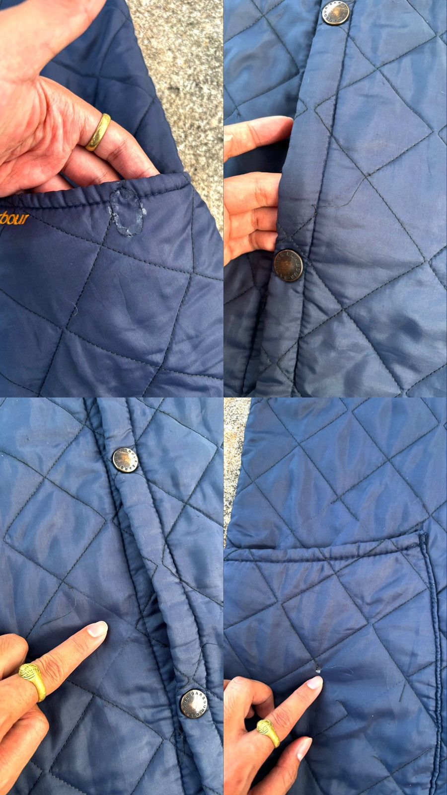 Barbour × Vintage Vintage Barbour Liddesdale Quilted Jacket XL Navy Size US XL / EU 56 / 4 - 15 Thumbnail
