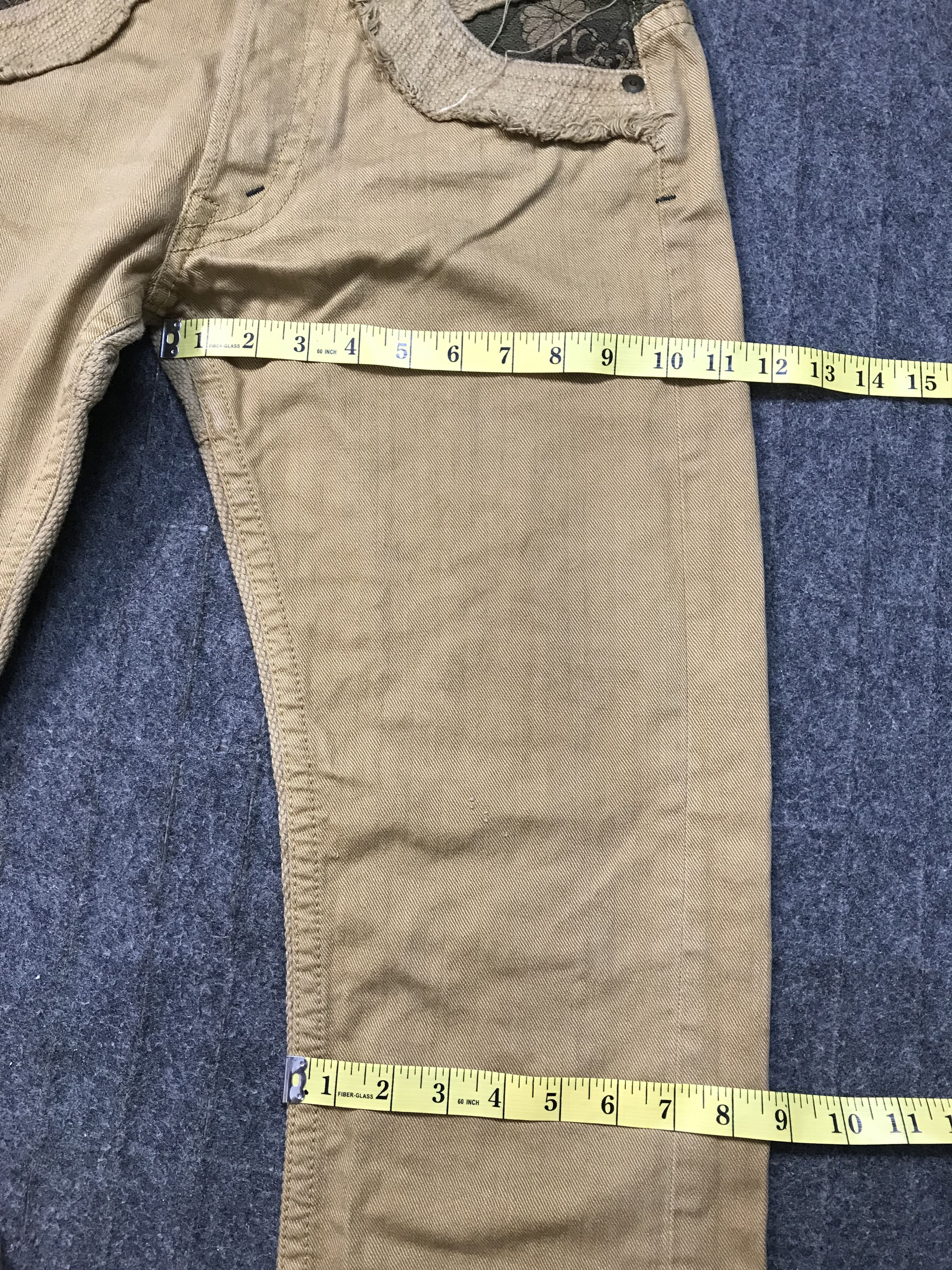 Japanese Brand 90s Japanese Beige Jeans Ethic Style Buttonfly Straight Cut Size US 30 / EU 46 - 15 Thumbnail