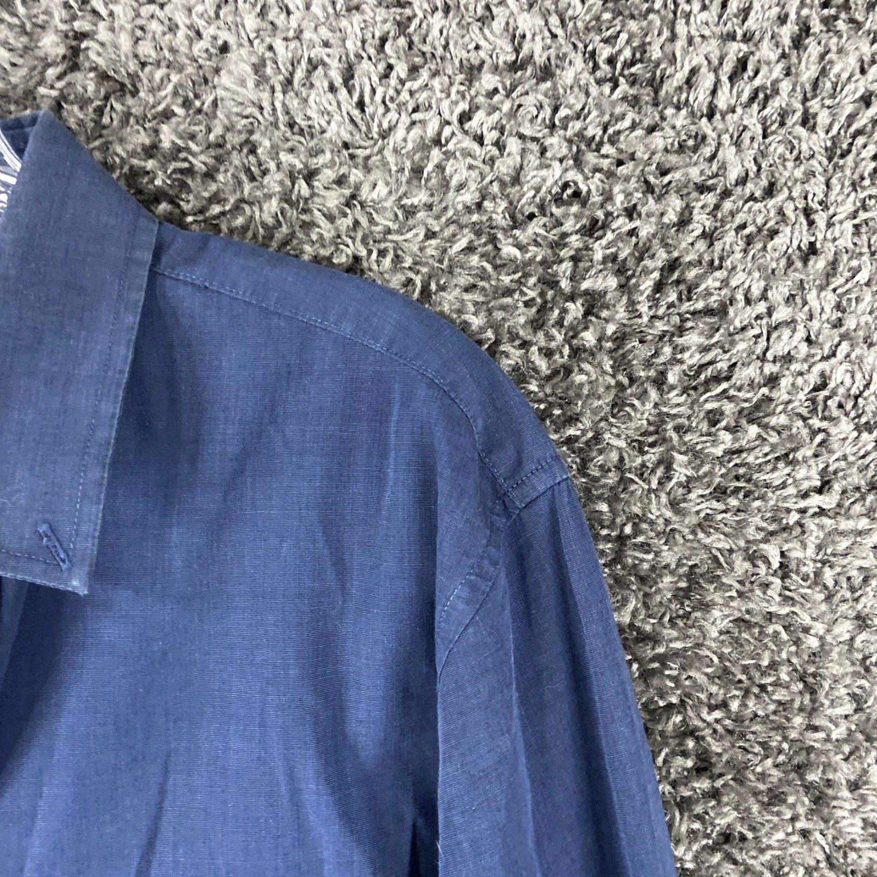 Banana Republic VINTAGE? Wait: Banana Republic Luxe Stretch Poplin Grant Slim Fit Blue Button-Up Men’s L Size US L / EU 52-54 / 3 - 4 Thumbnail