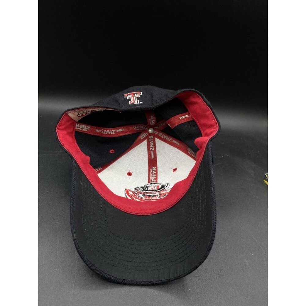 Zephyr Zephyr Brand Black Texas Tech Fitted Hat 7 1/4 Embroidery R Size ONE SIZE - 4 Thumbnail