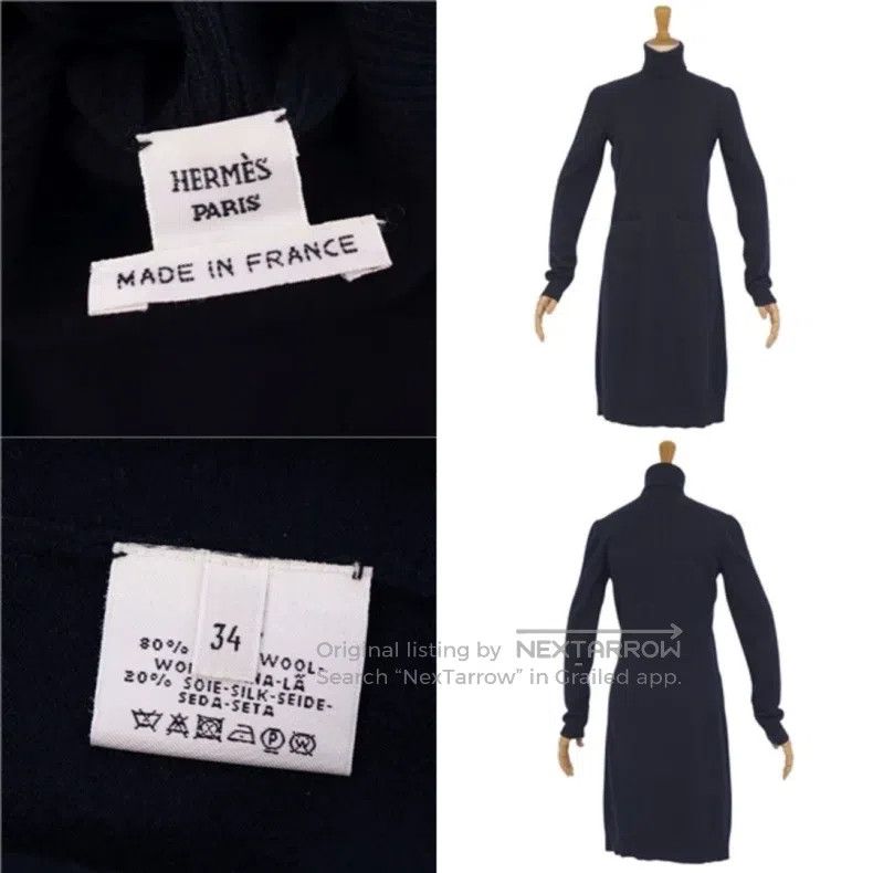 Hermes Hermes Black wool dress Size XXS / US 00 / IT 34 - 4 Thumbnail