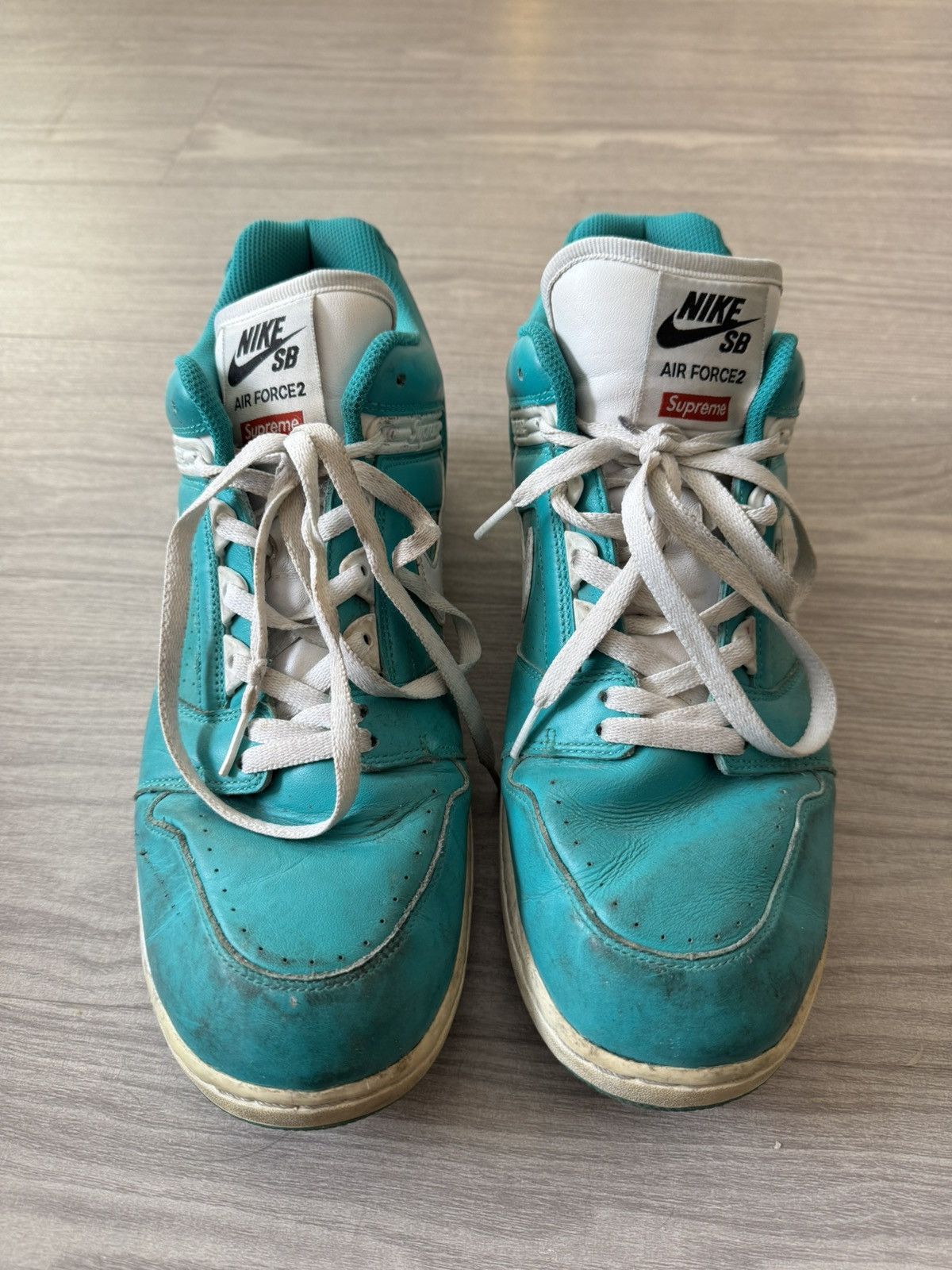 Nike × Supreme Nike SB x Supreme Air Force 2 Low Blue (Size 13) Size US 13 / EU 46 - 2 Thumbnail