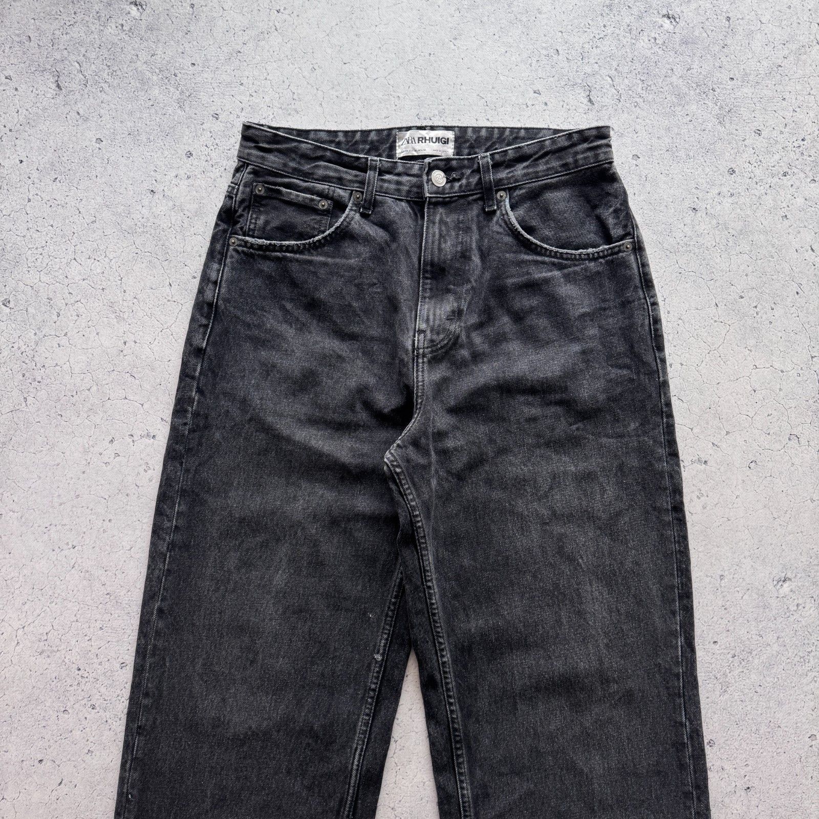 Rhude Rhude Zara X Rhuigi Denim Baggy Jeans Black Y2K Size US 30 / EU 46 - 4 Thumbnail