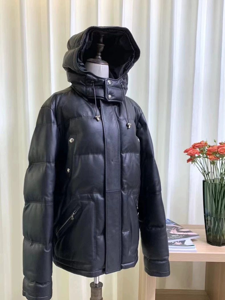 Loewe Loewe size54 Men's down leather coat Size US L / EU 52-54 / 3 - 2 Thumbnail