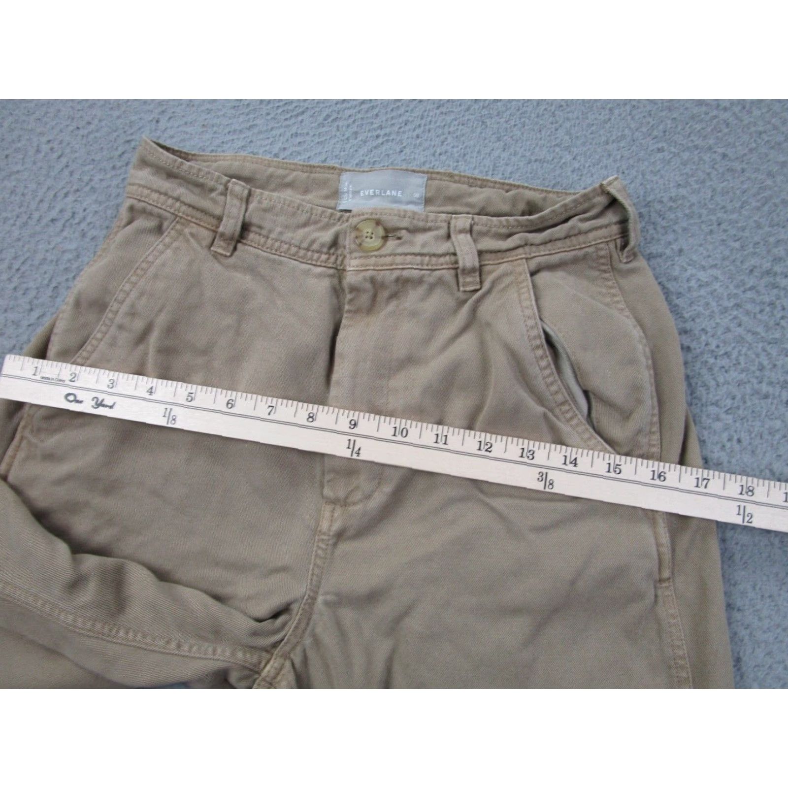 Everlane Everlane Pants Womens 00 Beige Army Military Twill High Rise Khakis Long Pants Size 26" / US 2 / IT 38 - 6 Thumbnail