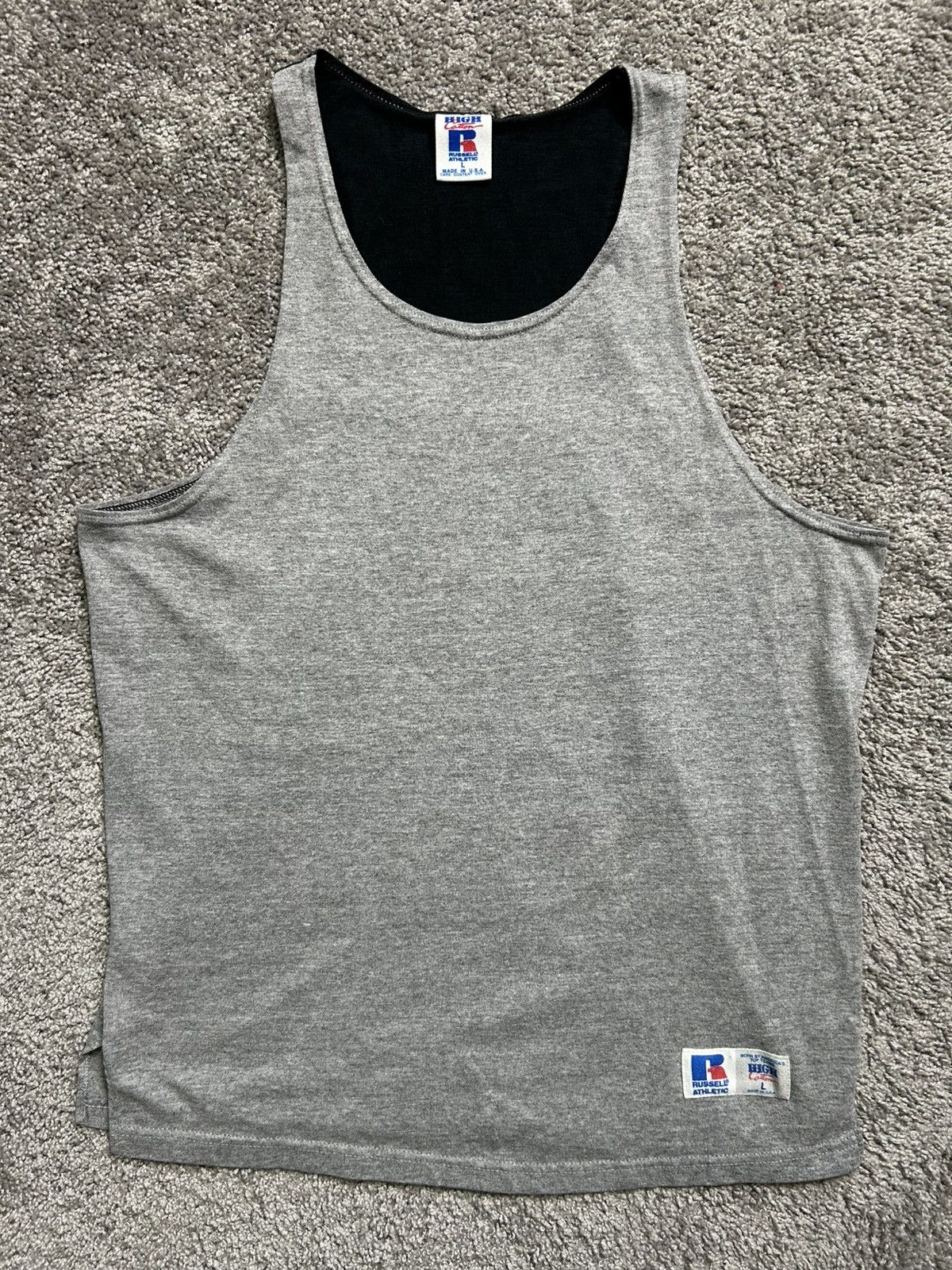 Russell Athletic Vintage 90s Russell Two Tone Muscle Tank Top Made in USA Size US L / EU 52-54 / 3 - 1 Thumbnail