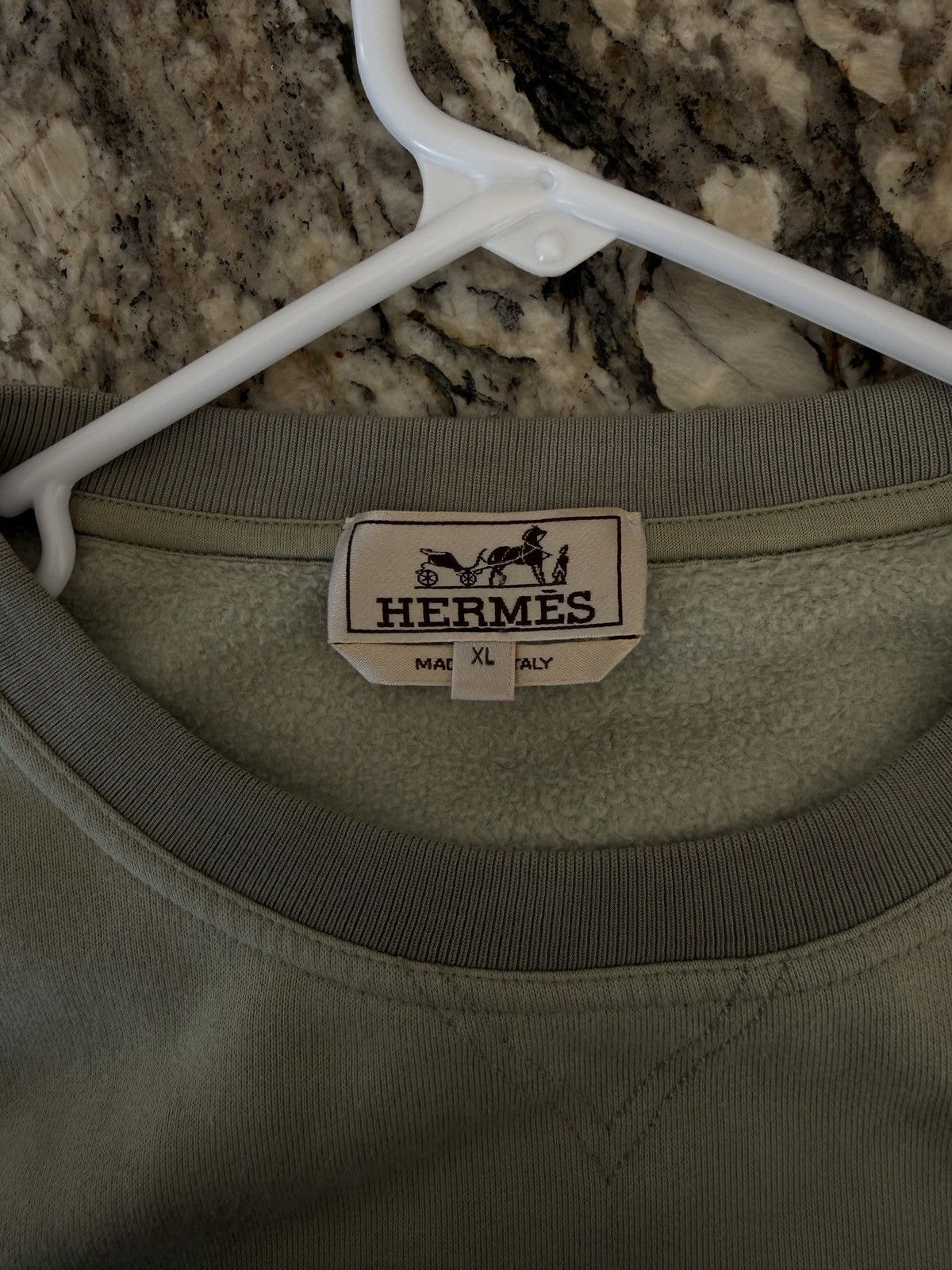 Hermes Hermes Light Green Robot Patch Sweatshirt Size US XL / EU 56 / 4 - 4 Thumbnail