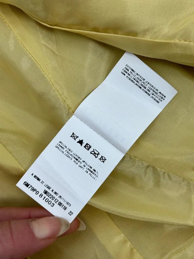 Balmain AW2012 Pierre Balmain Yellow Perfecto Leather Biker Jacket Size S / US 4 / IT 40 - 12 Thumbnail