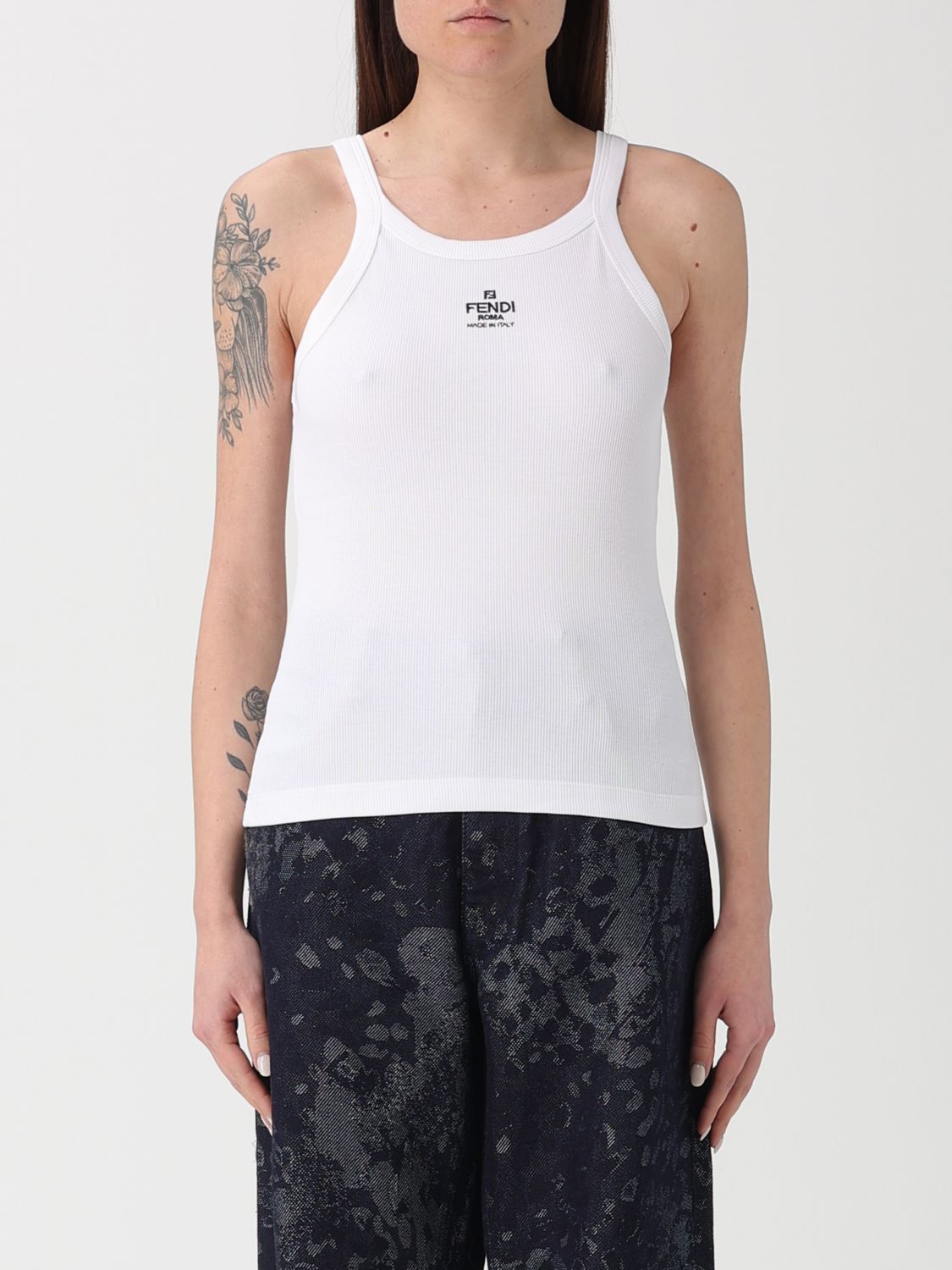 Fendi Fendi T-Shirt Woman White Size XS / US 0-2 / IT 36-38 - 1 Thumbnail
