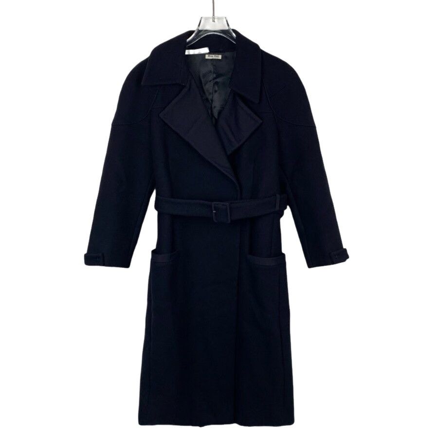 Miu Miu Miu Miu Belted Virgin Wool Coat IT 40 Size S / US 4 / IT 40 - 1 Thumbnail