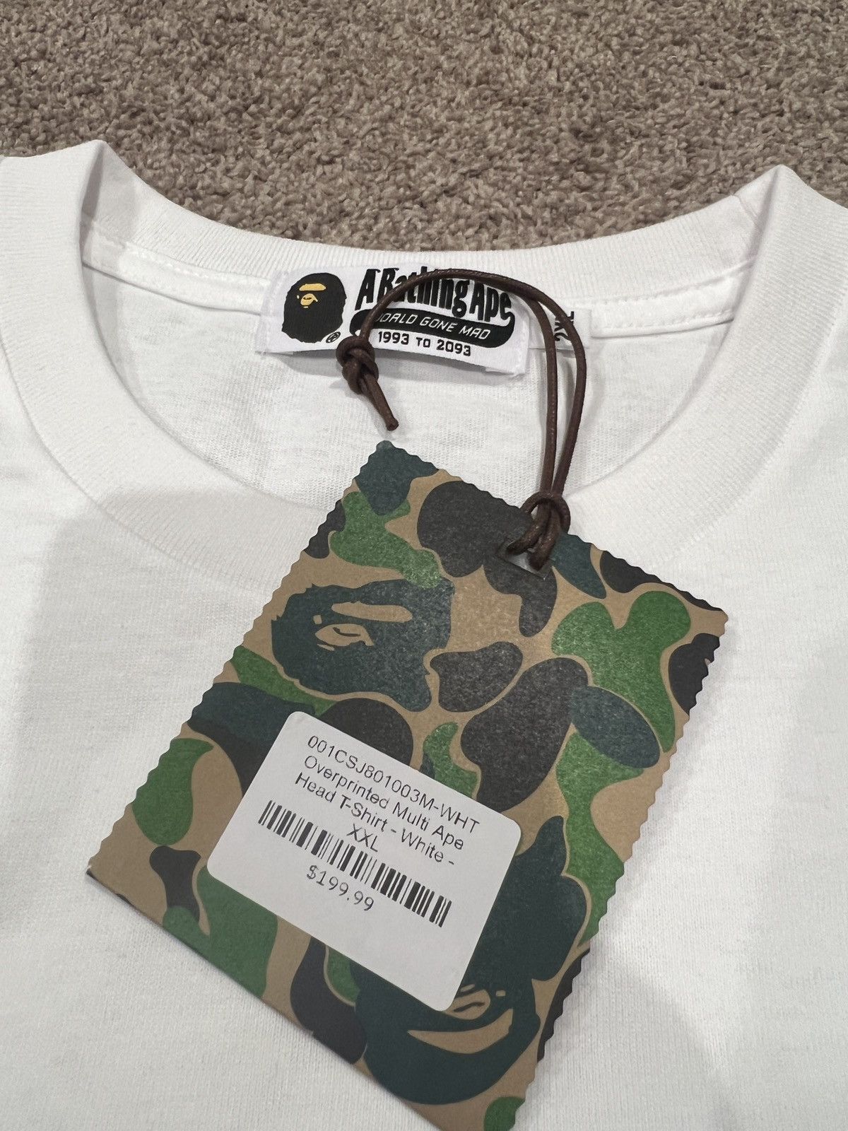 Bape Brand new A Bathing Ape Bape overprinted head tshirt XXL Size US XXL / EU 58 / 5 - 4 Thumbnail