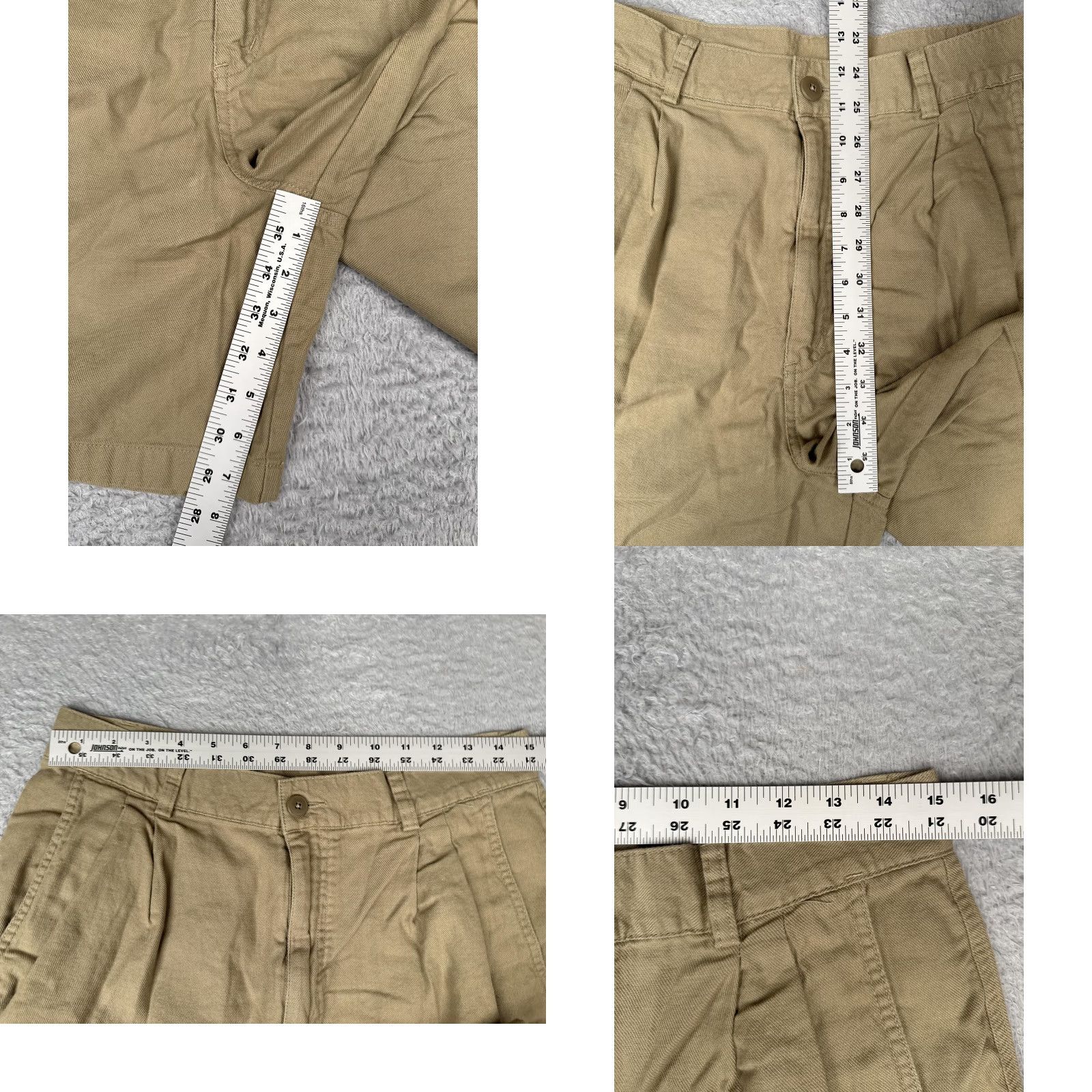 Patagonia VINTAGE Patagonia Shorts Womens 10 Khaki Organic Cotton Pleated Chino Hiking Casual 30x8 Size 32" / US 10 / IT 46 - 8 Thumbnail