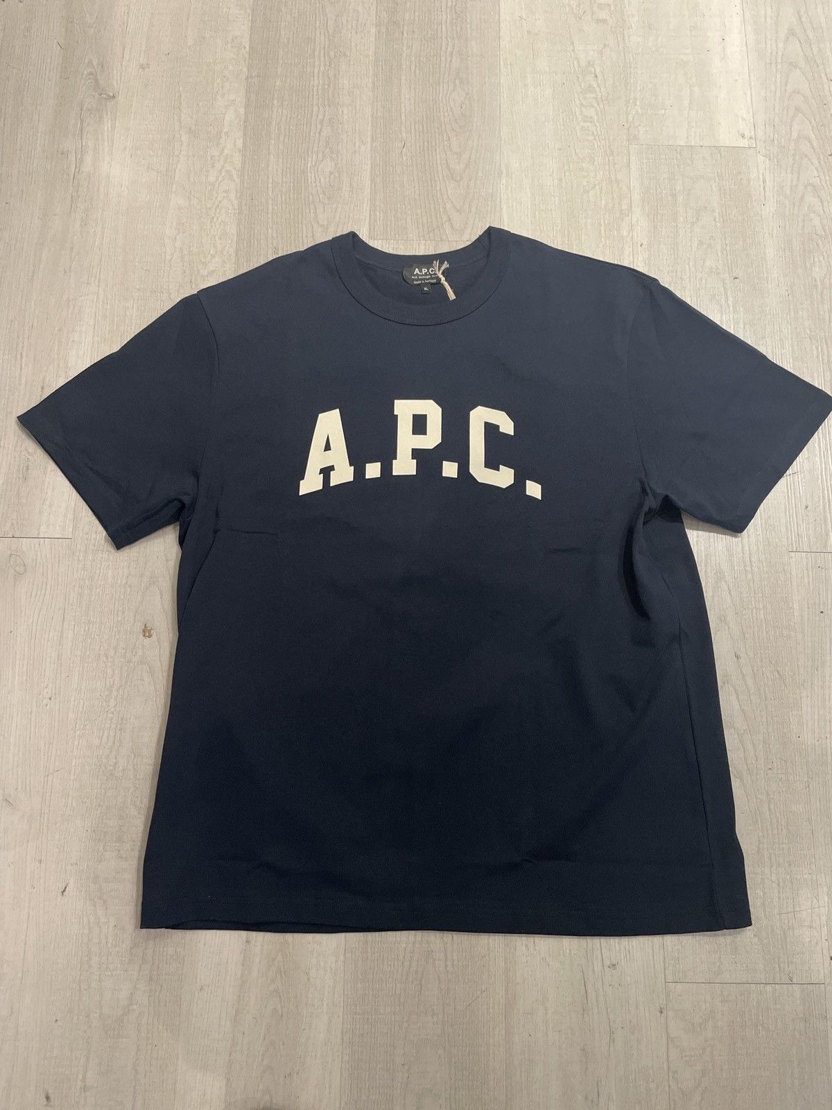 A.P.C. A.P.C. Logo T-Shirt Navy L Size US L / EU 52-54 / 3 - 1 Thumbnail