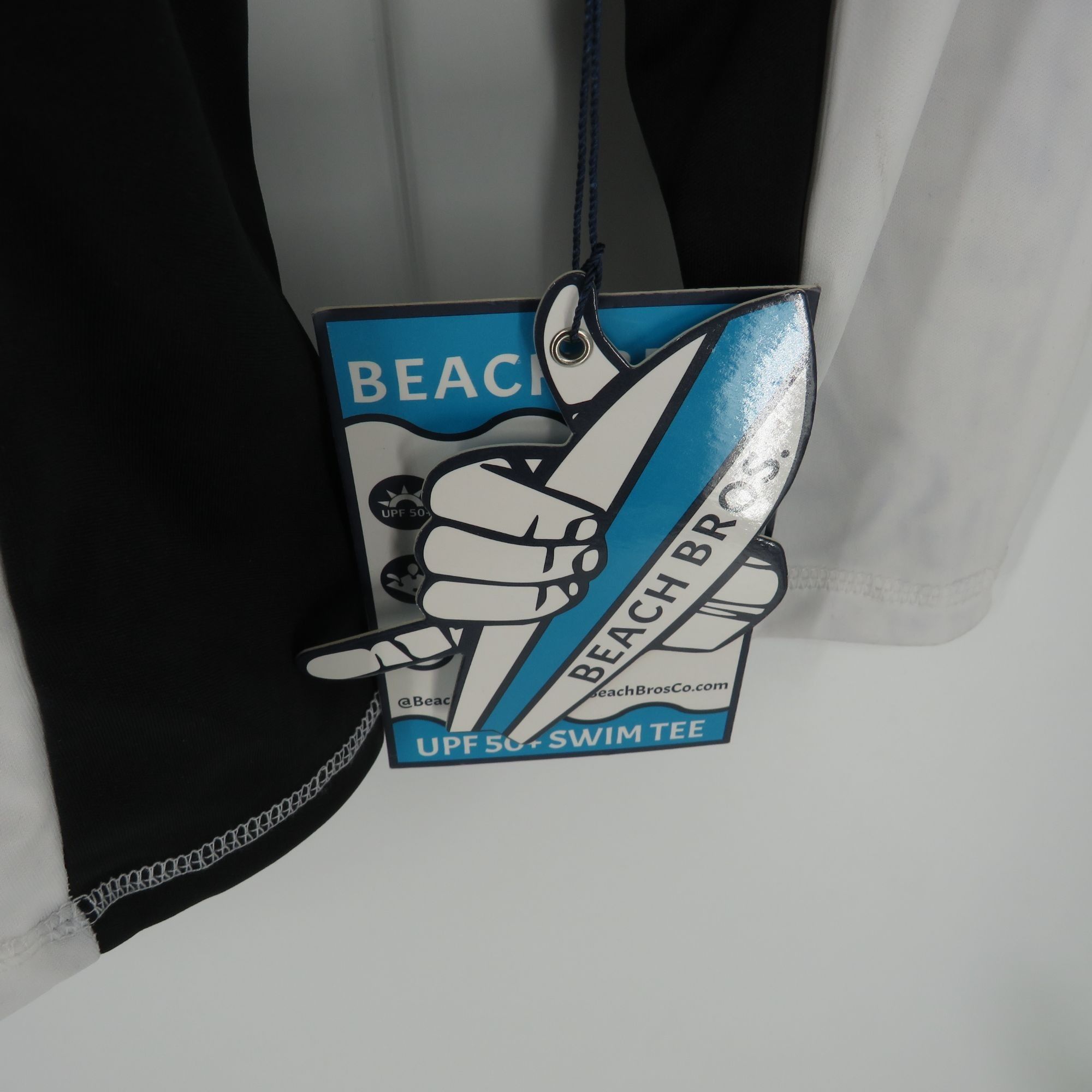 Other Beach Bros UPF 50+ Swim Tee White & Black Long Sleeve Small Size US S / EU 44-46 / 1 - 4 Thumbnail