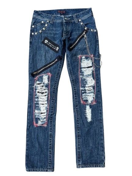 Japanese Brand VINTAGE JAPANESE BRAND DISTRESSED PUNK BONDAGE STYLE Size US 34 / EU 50 - 1 Thumbnail