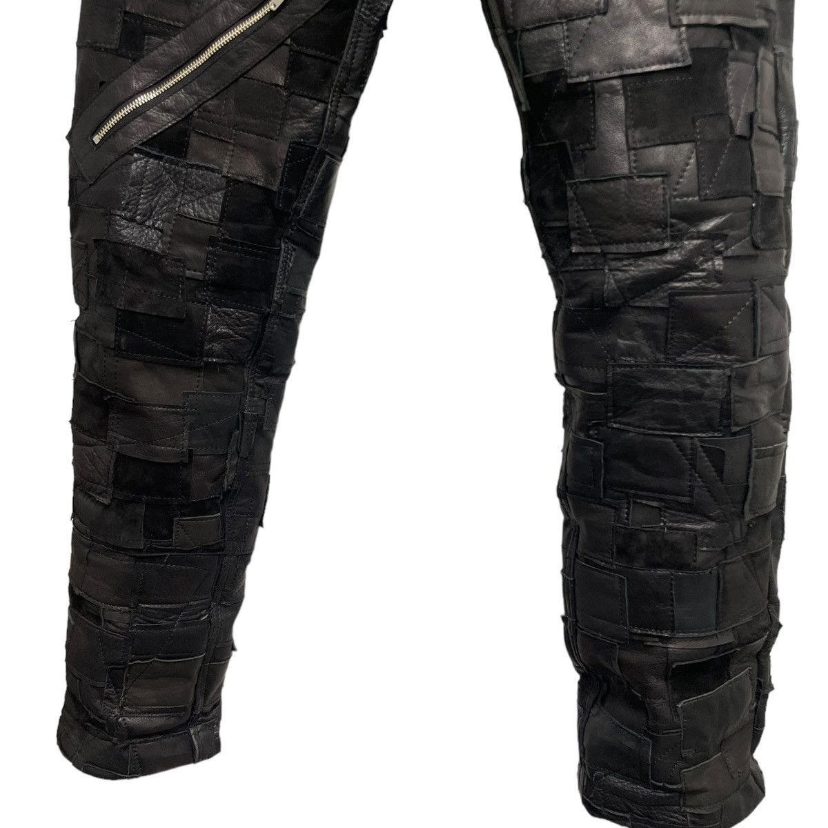 Designer Ginzi leather scab crust pants Size US 30 / EU 46 - 4 Thumbnail